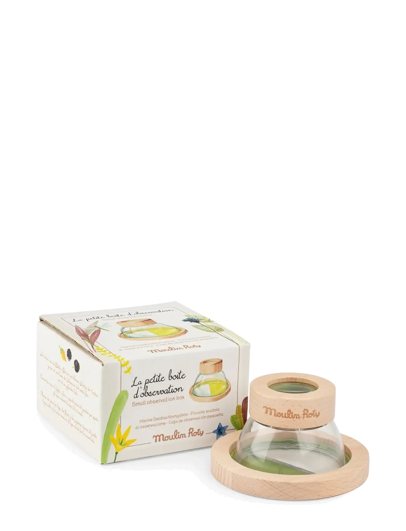 Moulin Roty Small Insect Observation Box - Le Botaniste - STEAM-legetøj - WOOD / beige