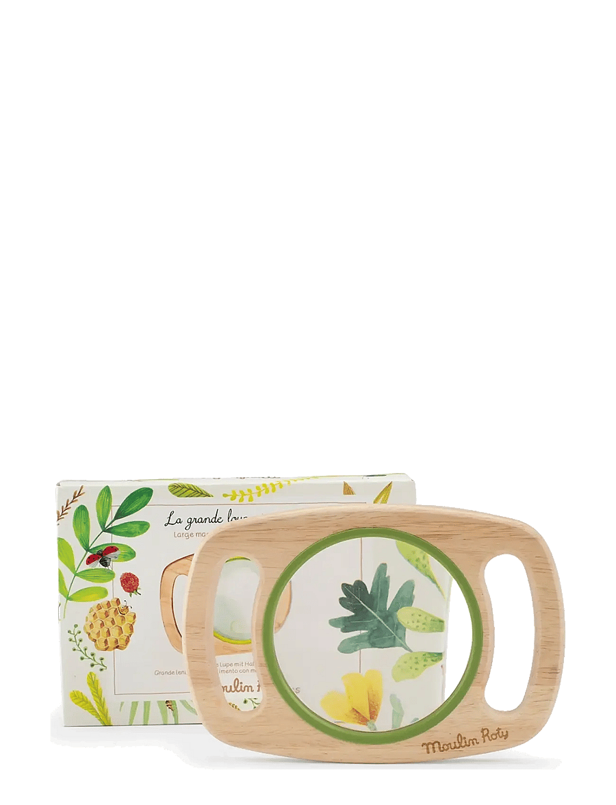 Moulin Roty - Magnifying Glass with Handles - Le Botaniste - steam-legetøj - wood - 0