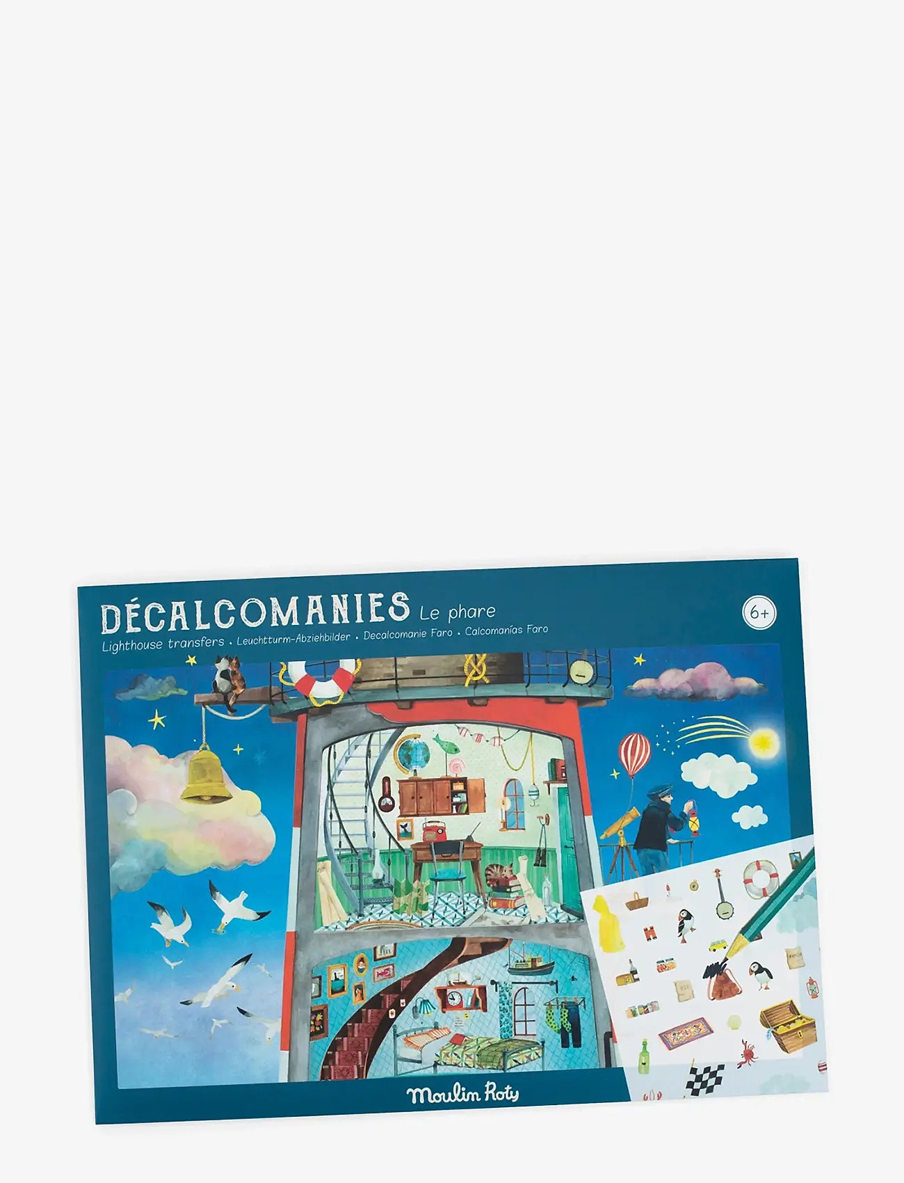 Moulin Roty - Transfer Stickers - Lighthouse - A L'abordage - klistermærker - blue - 0