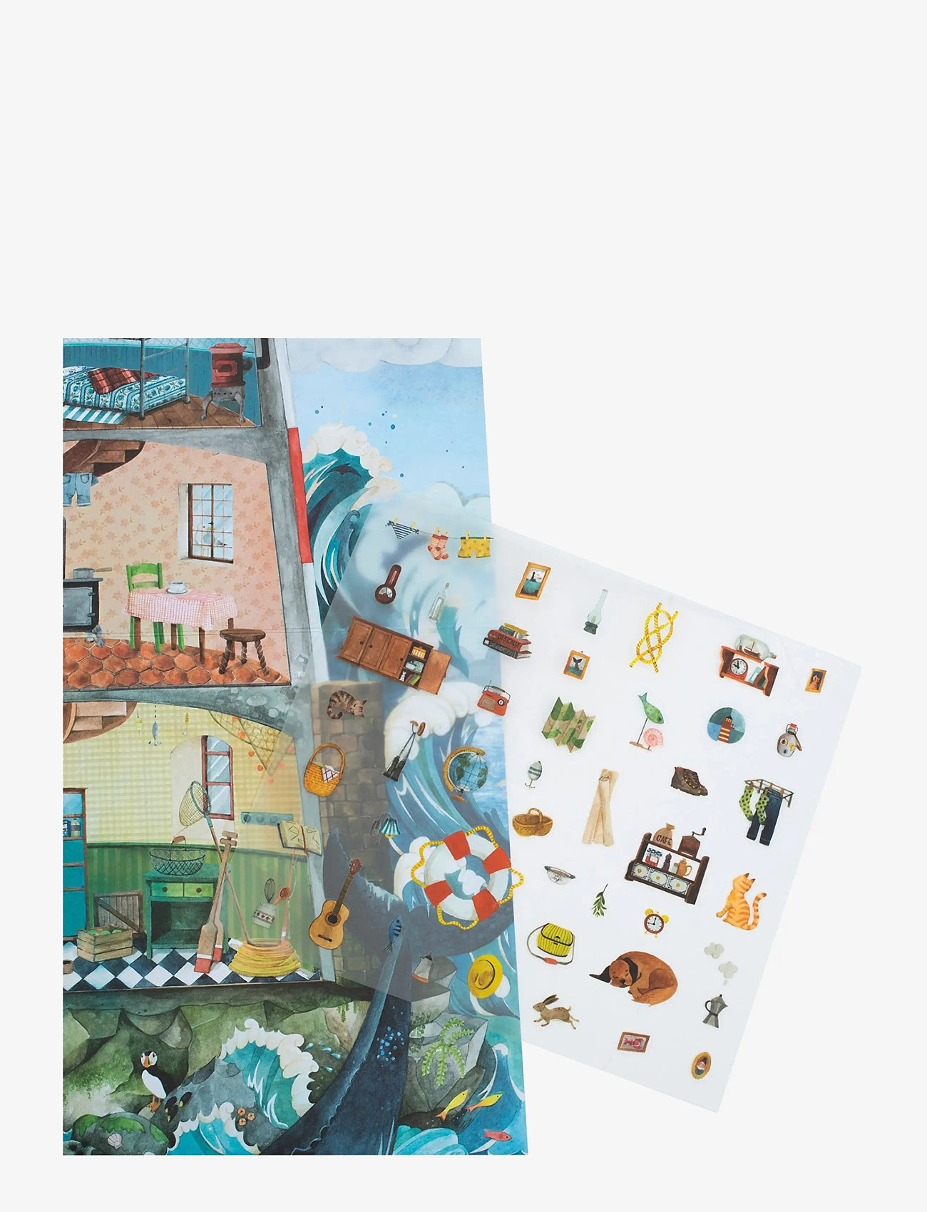 Moulin Roty - Transfer Stickers - Lighthouse - A L'abordage - klistermærker - blue - 1