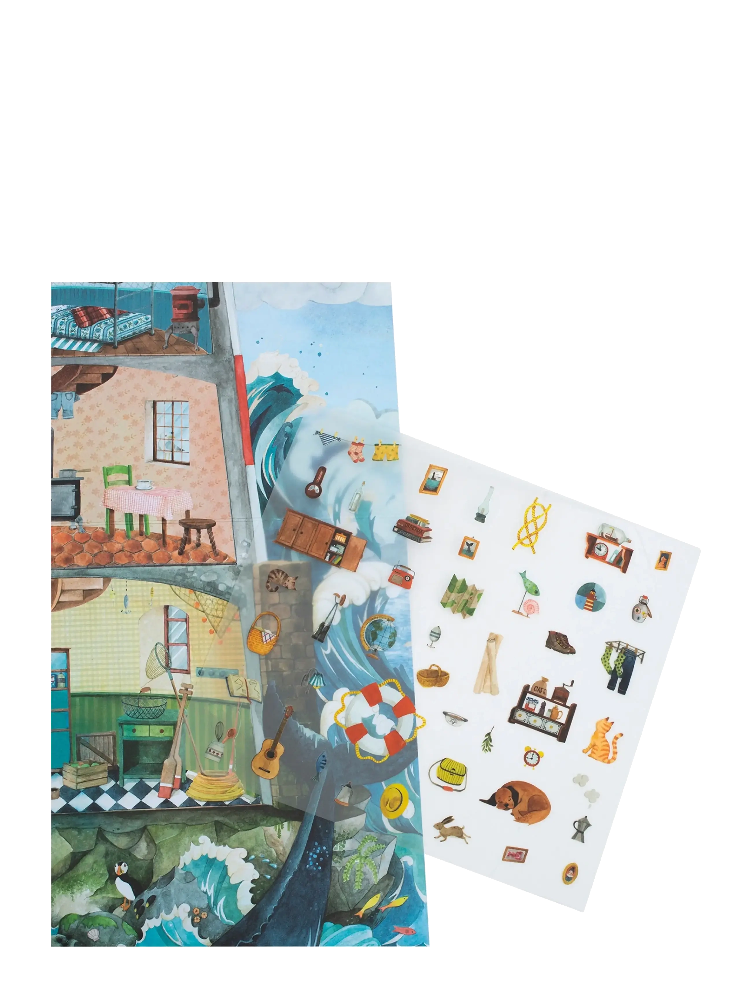 Moulin Roty - Transfer Stickers - Lighthouse - A L'abordage - límmiðar - blue - 1