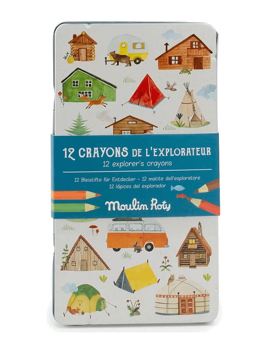 Moulin Roty - Colouring Pencils 12 pcs - L'explorateur - pennor - multi - 0