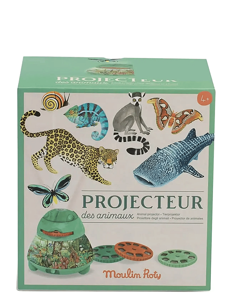 Moulin Roty - Projector - Animals - Tout autour du monde - nattlampor - mint - 3