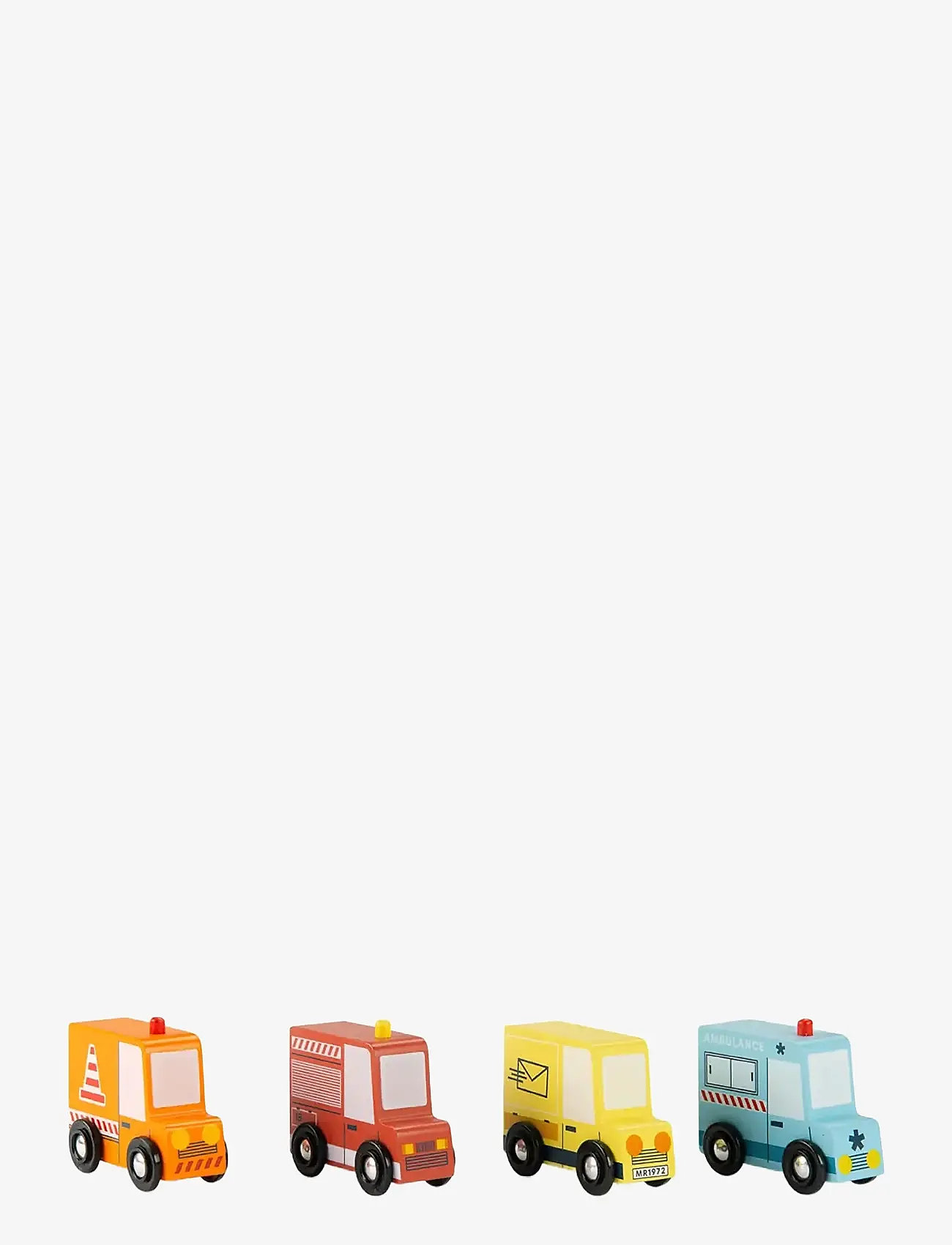Moulin Roty - 4 Trucks - Avenue du Moulin - legetøjsbiler - multi - 0