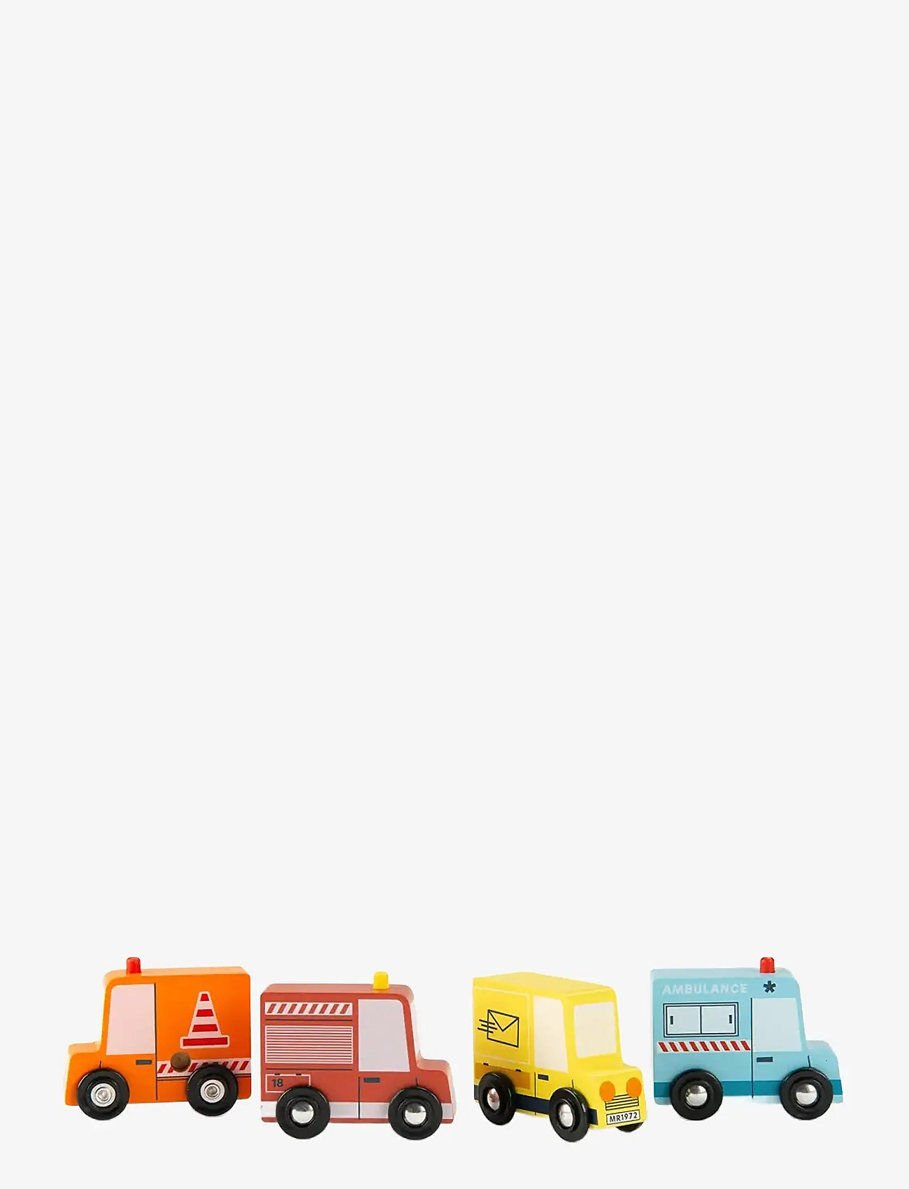 Moulin Roty - 4 Trucks - Avenue du Moulin - legetøjsbiler - multi - 1