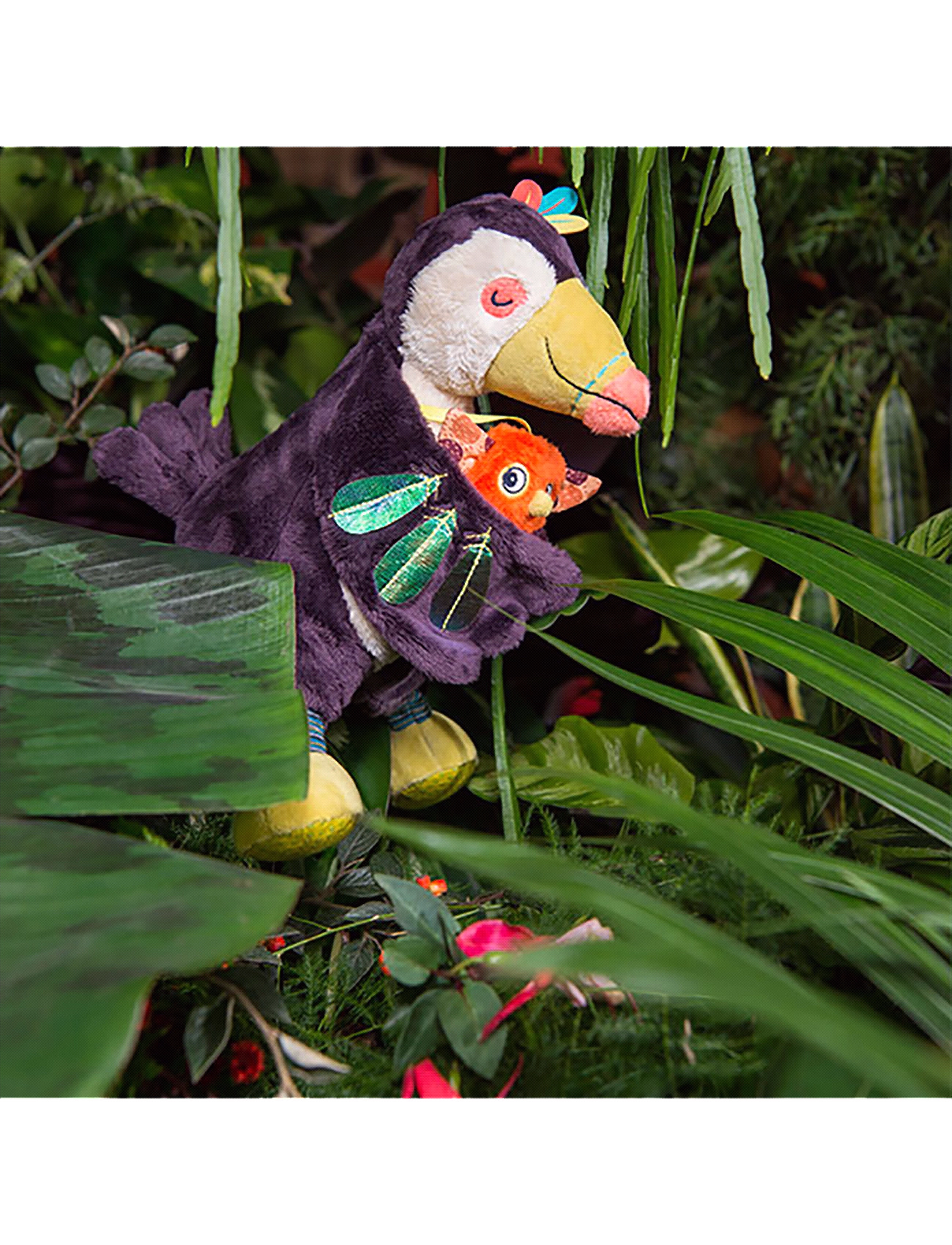 Moulin Roty Pakou Musical Toucan Dans La Jungle, Børn, Activity Legetøj, Multi/mønstret, Str: 21 cm