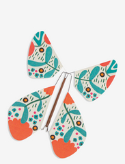 Paper butterfly fluttering tulips - MULTICOLORED
