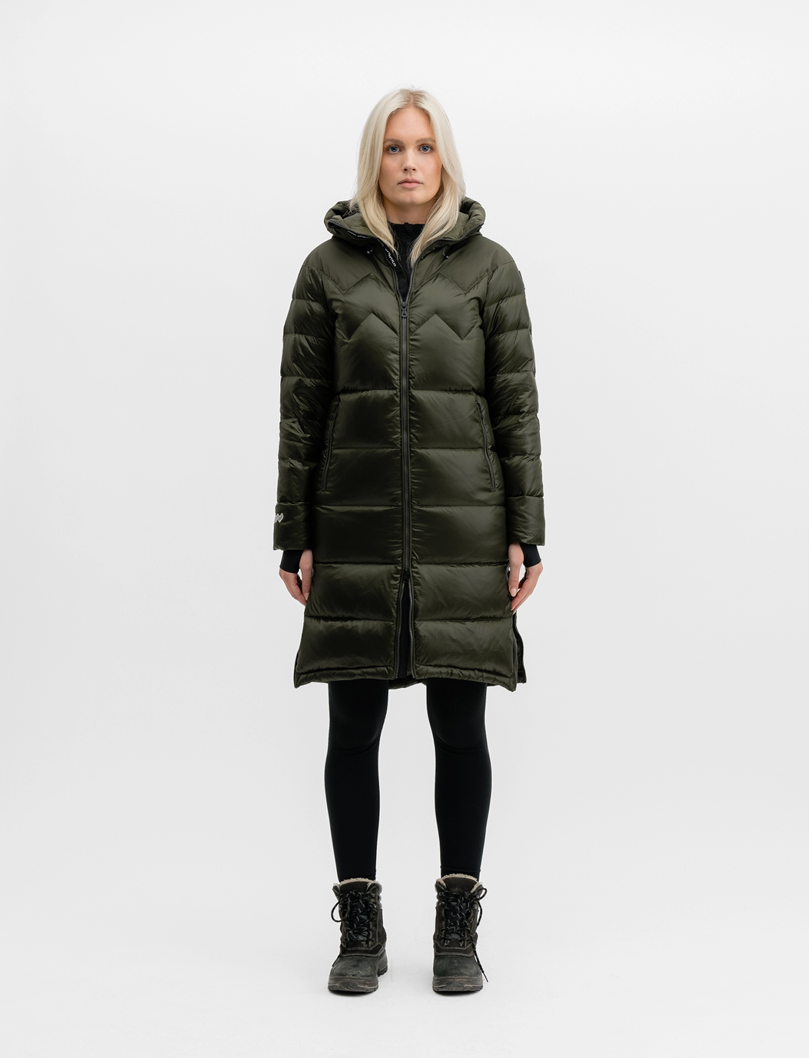 Mountain Works Ws Cocoon Down Parka, XS, Khaki green, Sport Jackets > Sport Parkas, Dame