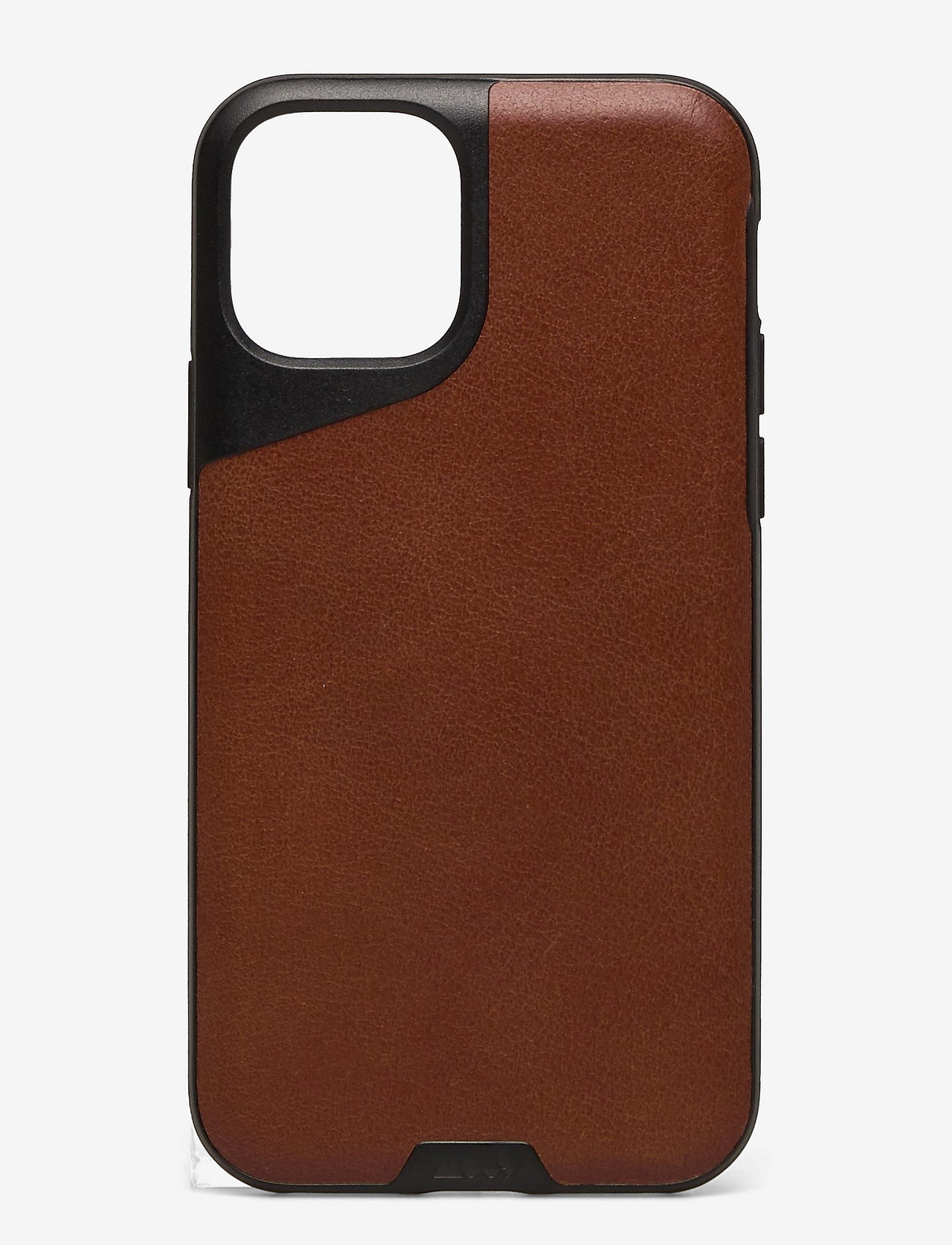 Mous - Mous Contour Leather Protective Phone Case - zemākās cenas - brown - 0