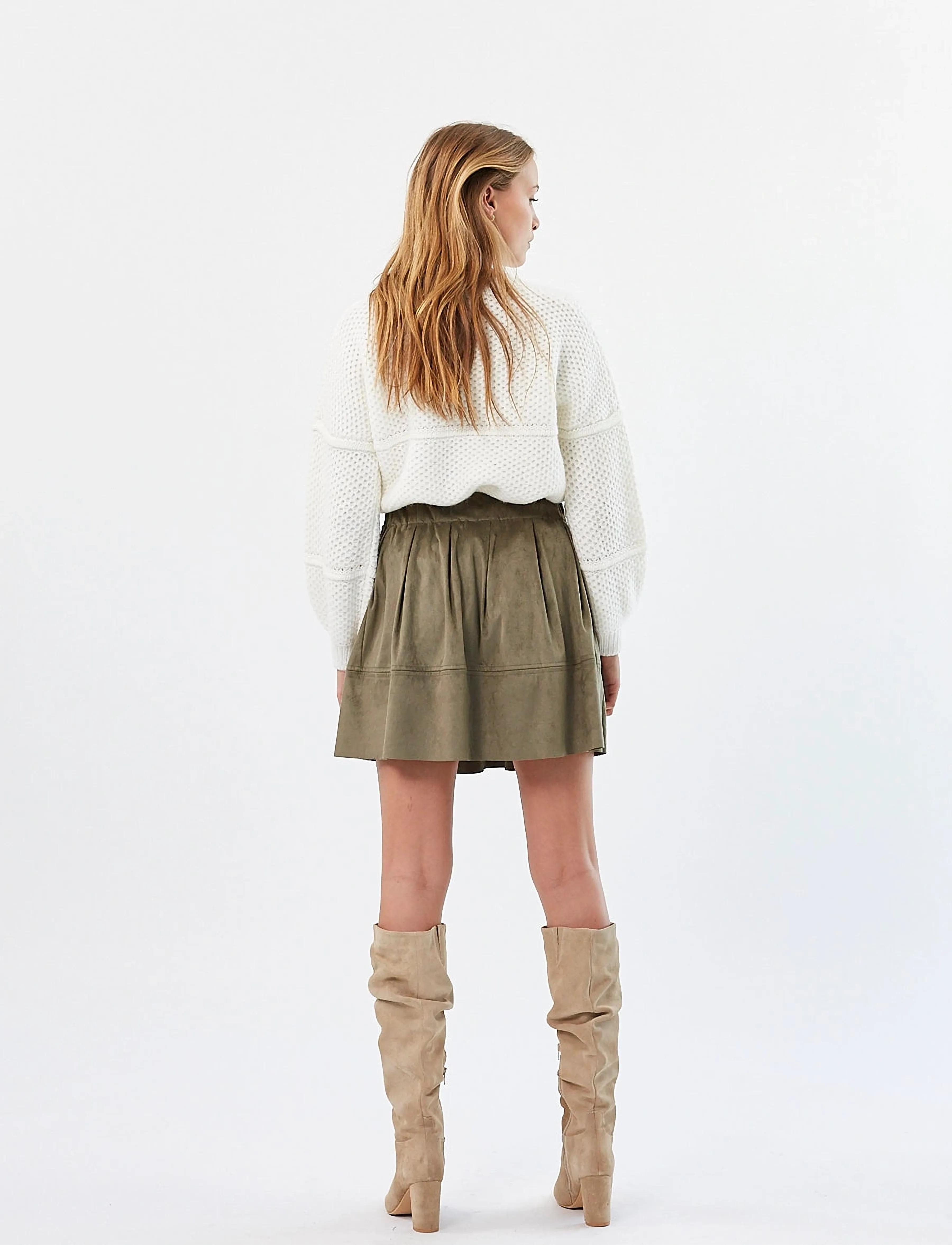 Moves - Kia 0032 Skirt - short skirts - 882 dusty olive - 4