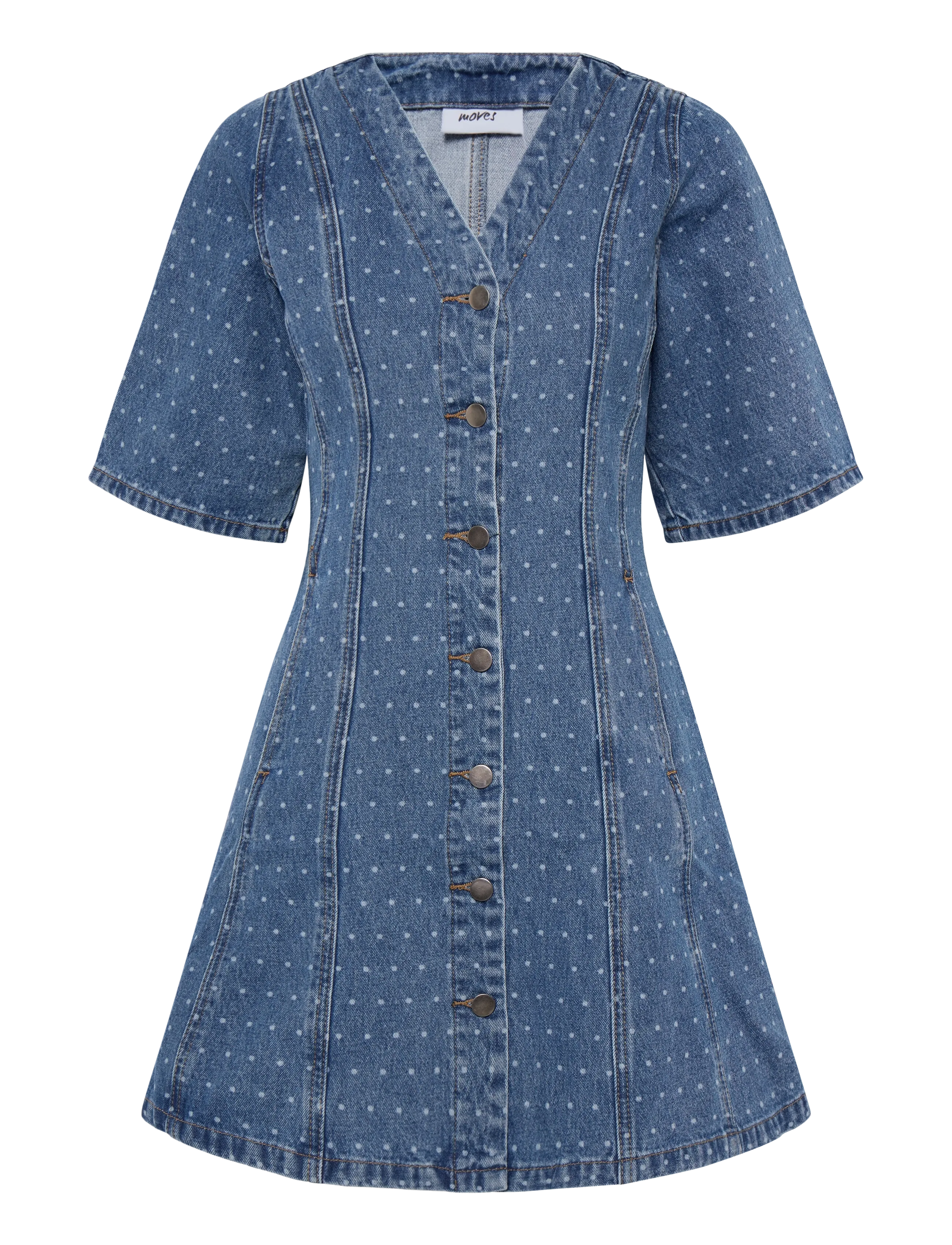 MOVES Miriami Kurz Kleid 4616 Blau - 40 - Damen