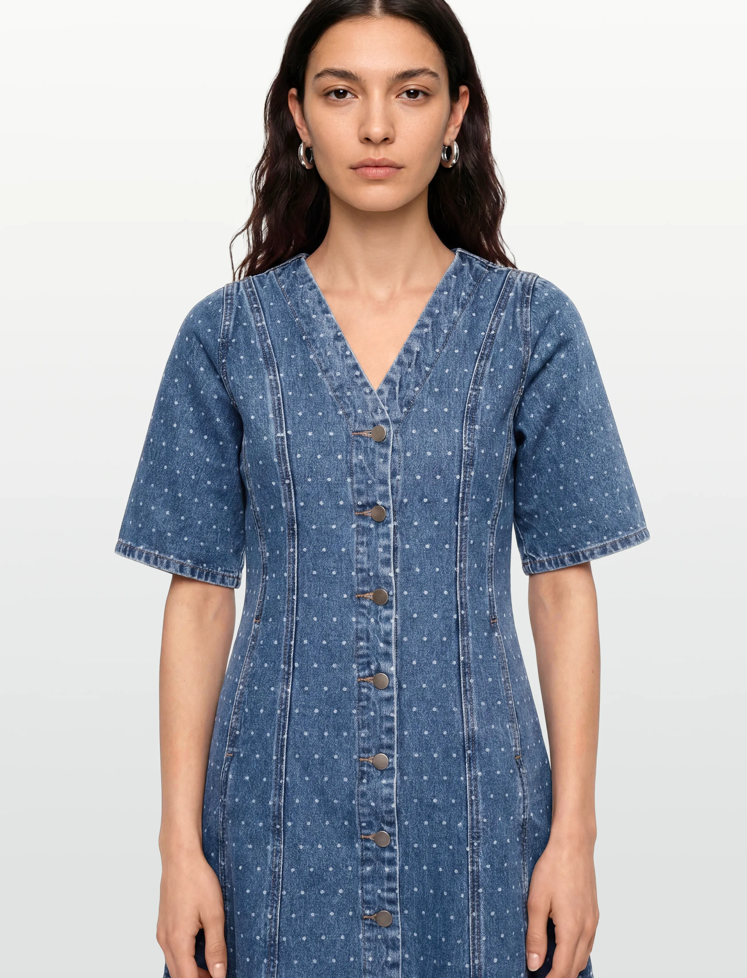 Moves - Miriami short dress 4616 - jeansklänningar - 1002 medium blue - 3