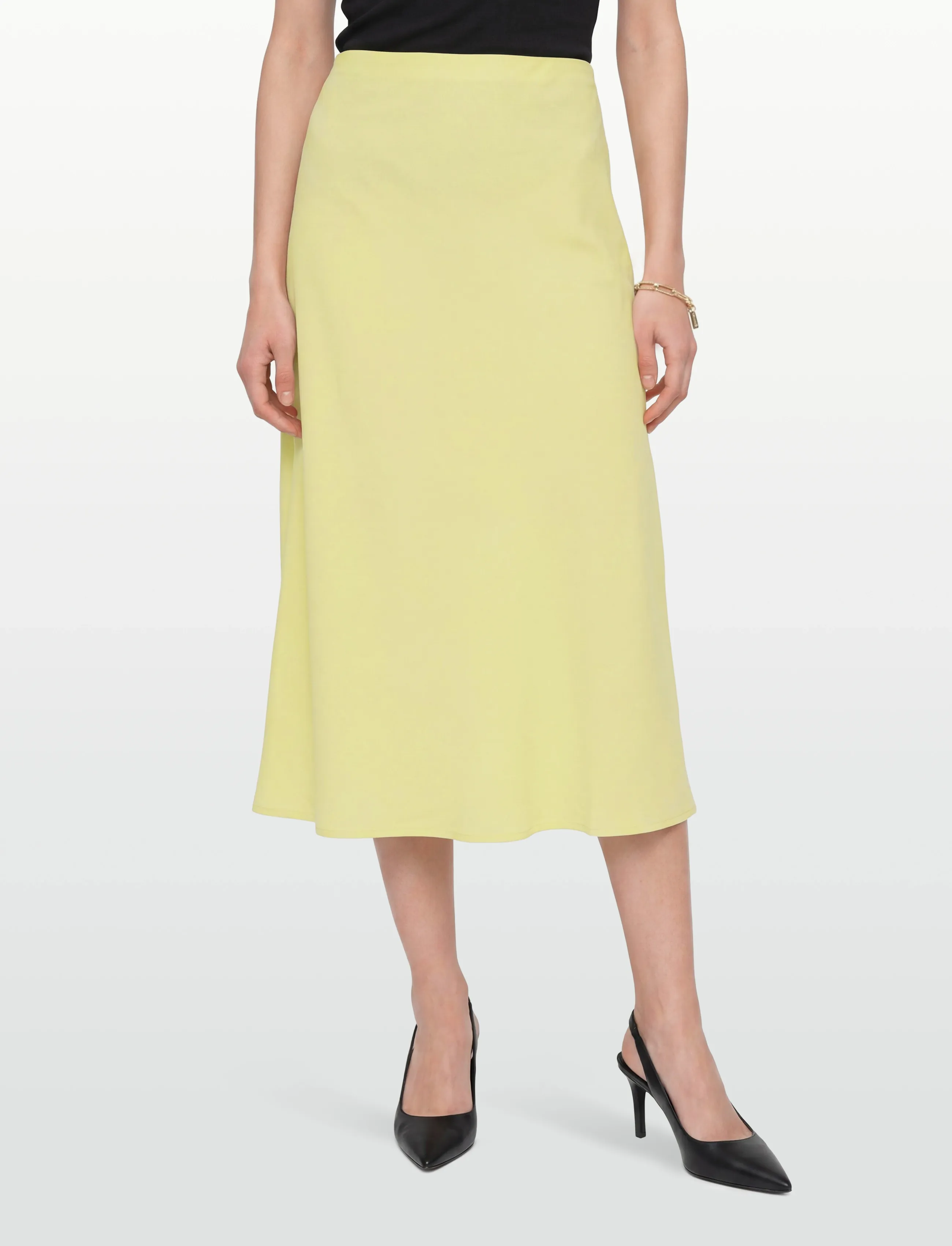 Moves - Gebry skirt 3570 - satinnederdele - 0618 wax yellow - 3