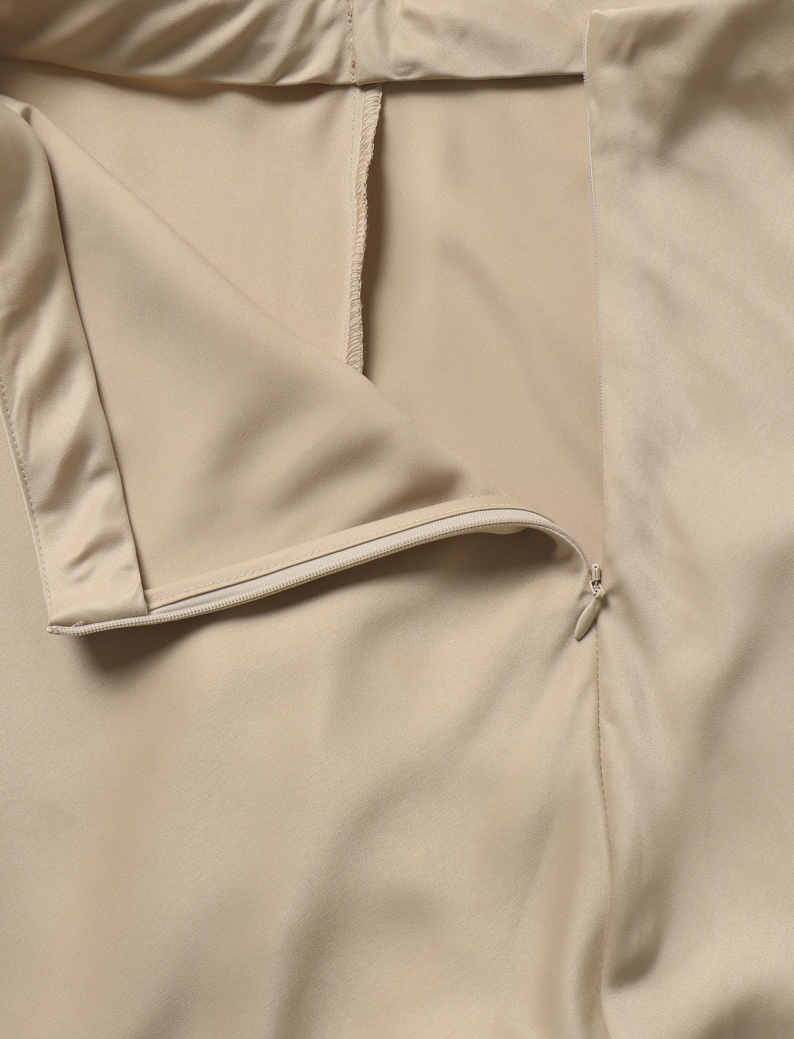 Moves - Gebry skirt 3570 - satengskjørt - 1114 travetine - 5