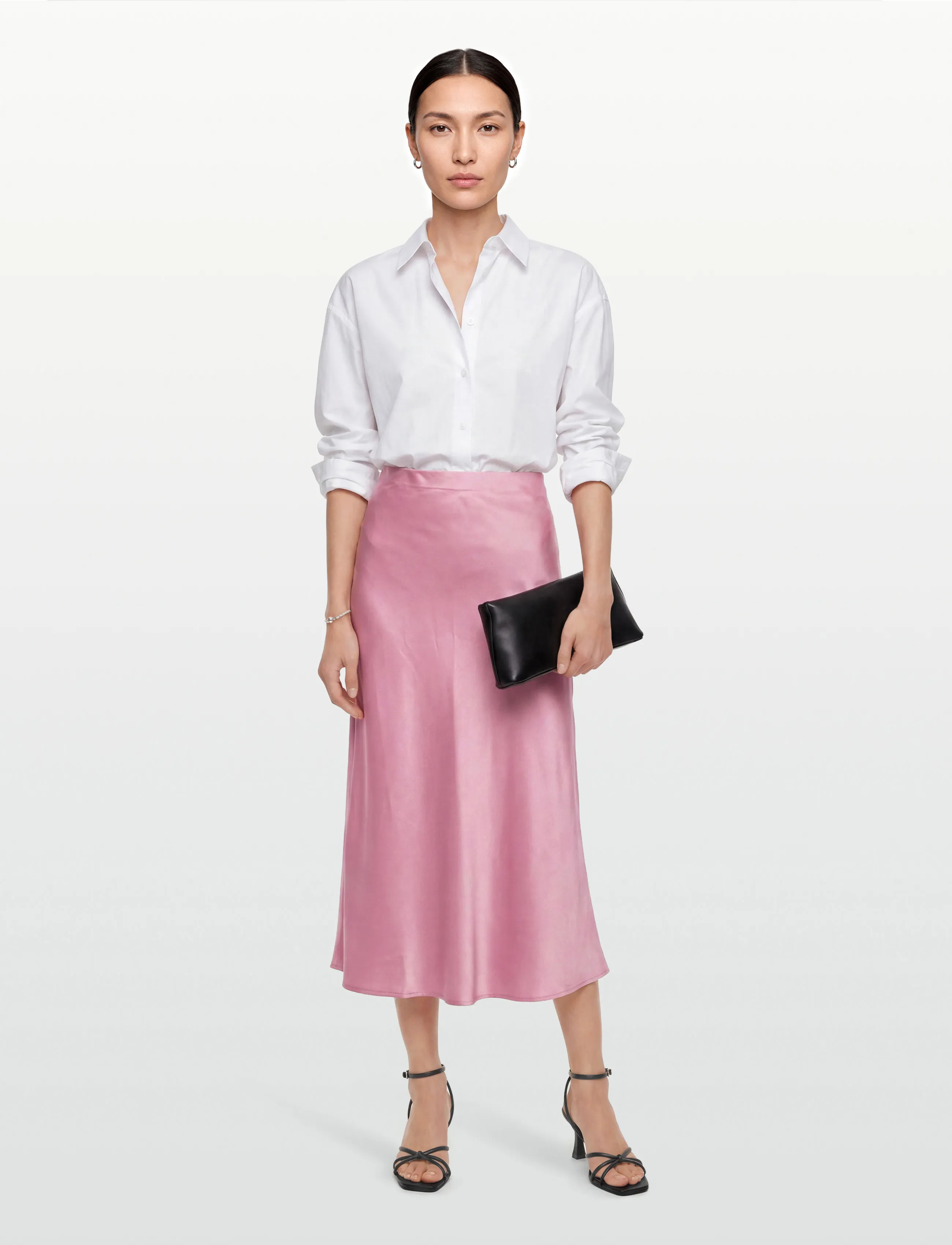 Moves - Gebry skirt 3570 - satinnederdele - 2215 cashmere rose - 0