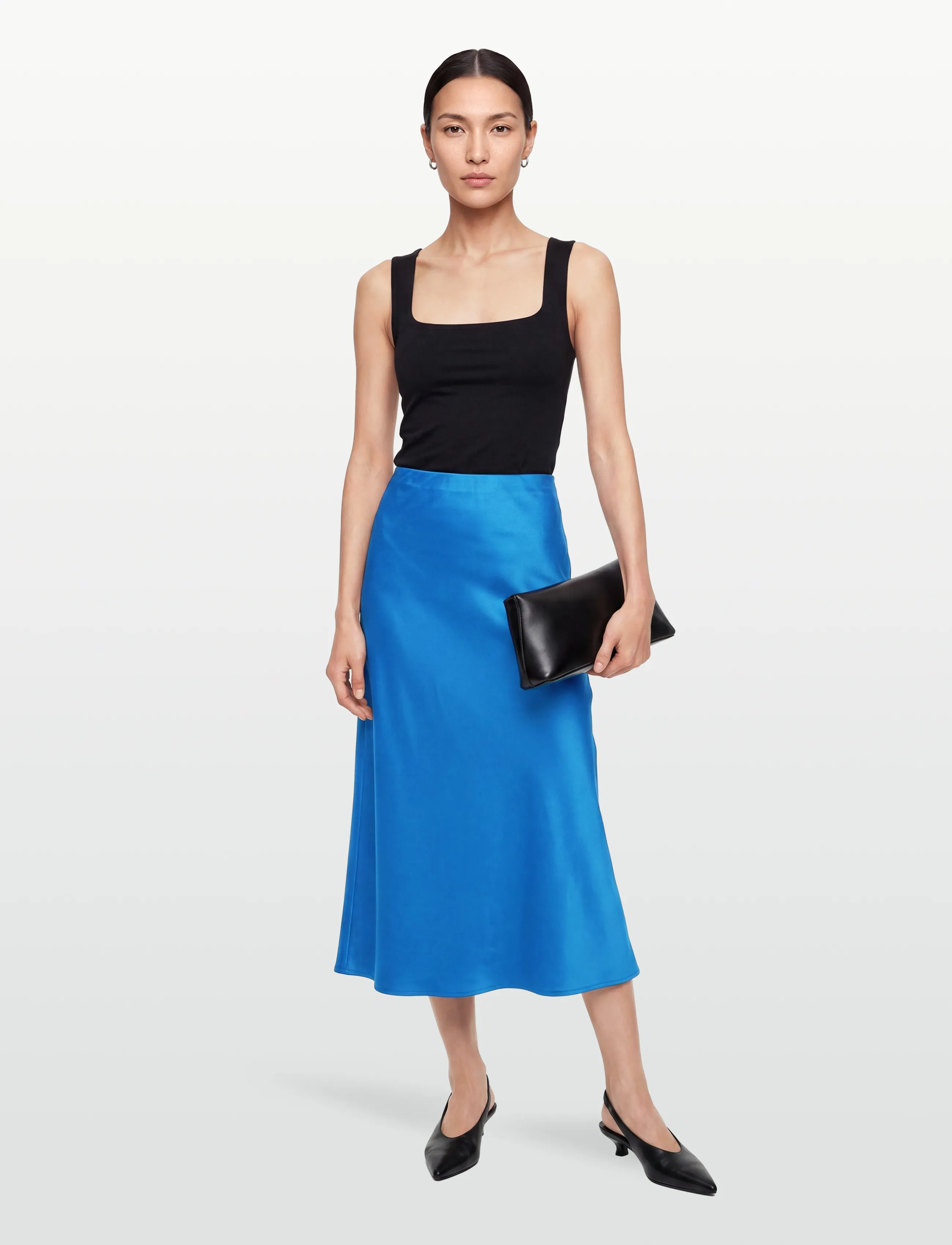 Moves - Gebry skirt 3570 - satinnederdele - 4148 victoria blue - 0