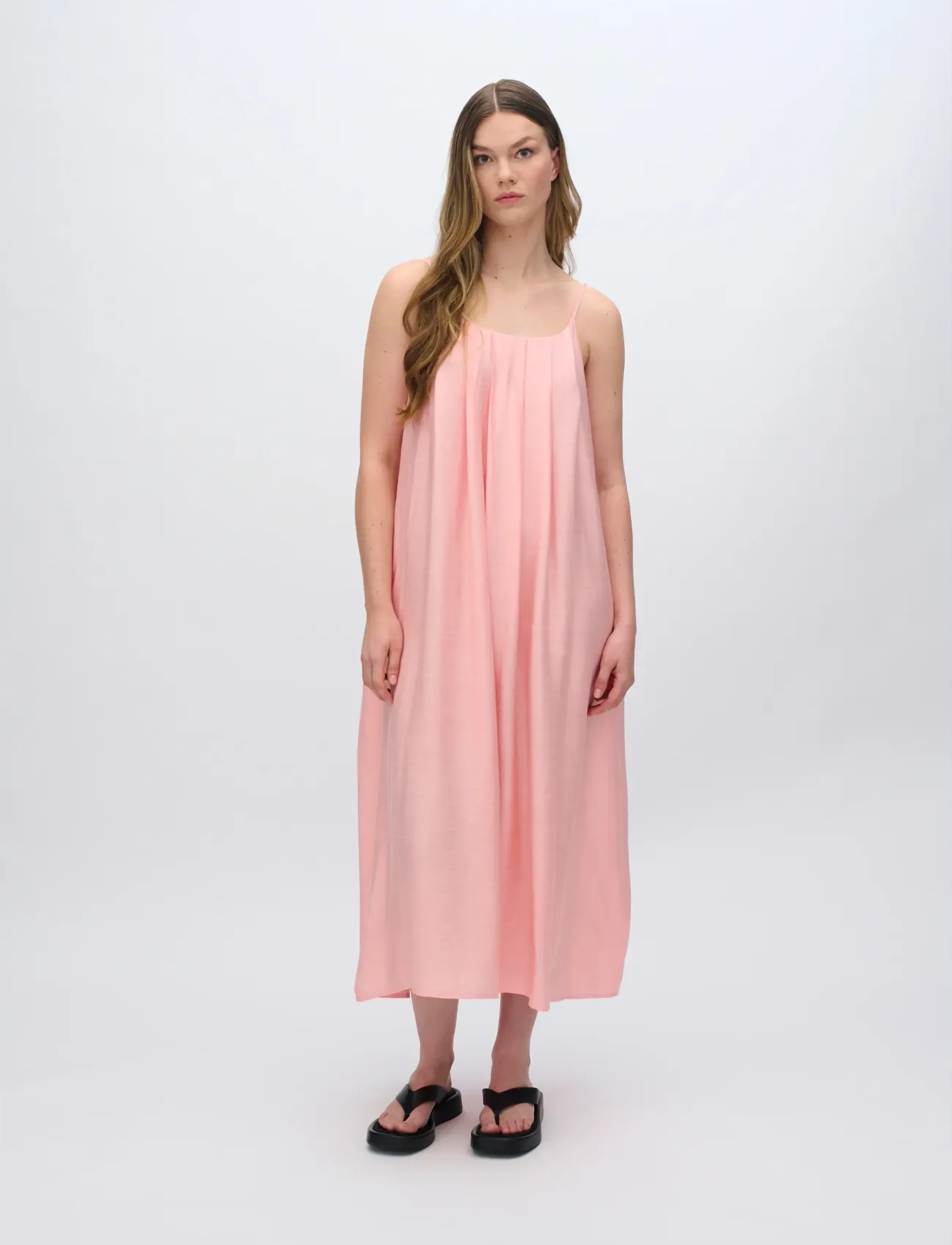 Moves Malia dress 4237 - Kjoler - 1340 CADMIUM ORANGE / pink/rose