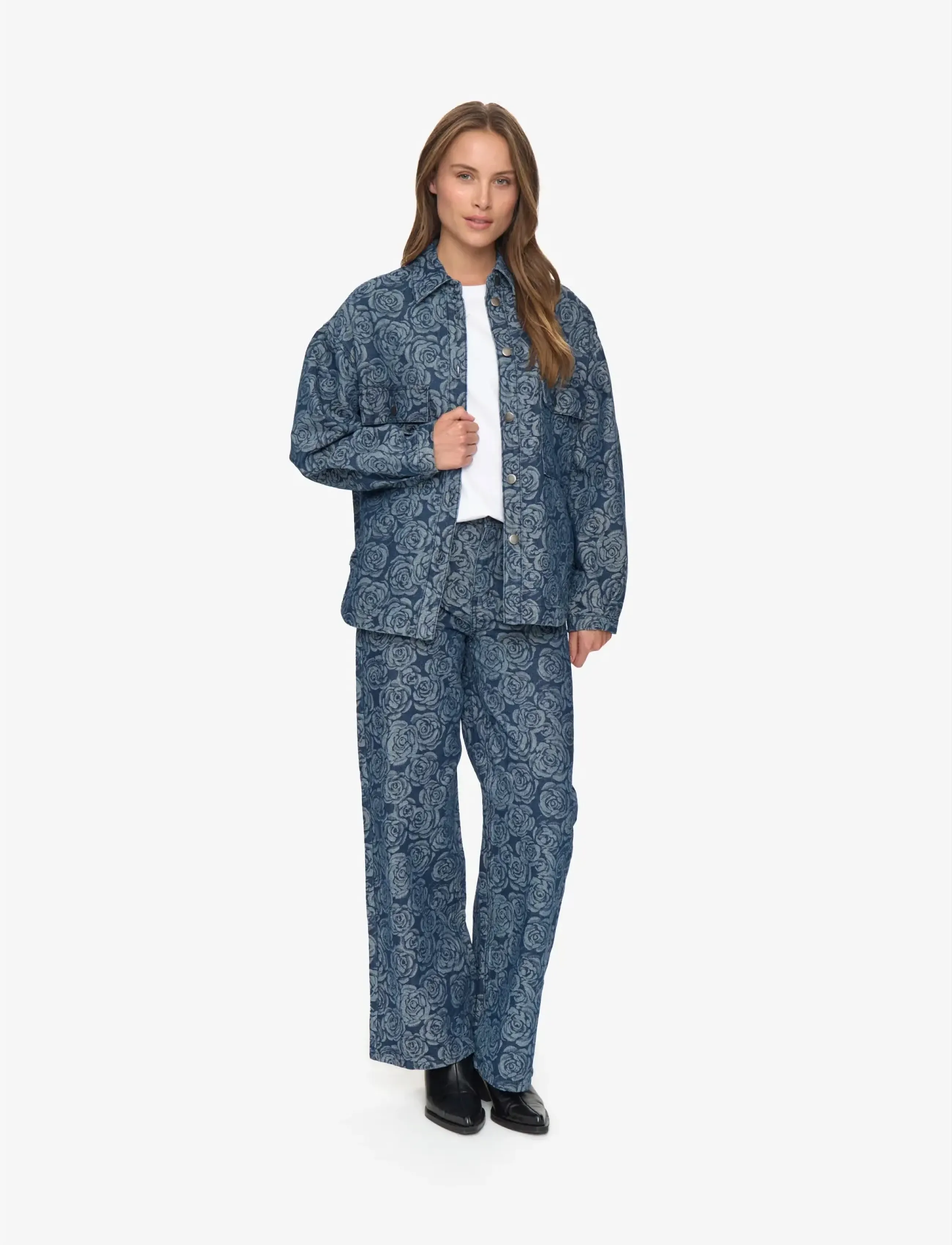 Moves - Noliana shirt 4518 - denimskjorter - 1002 medium blue - 0