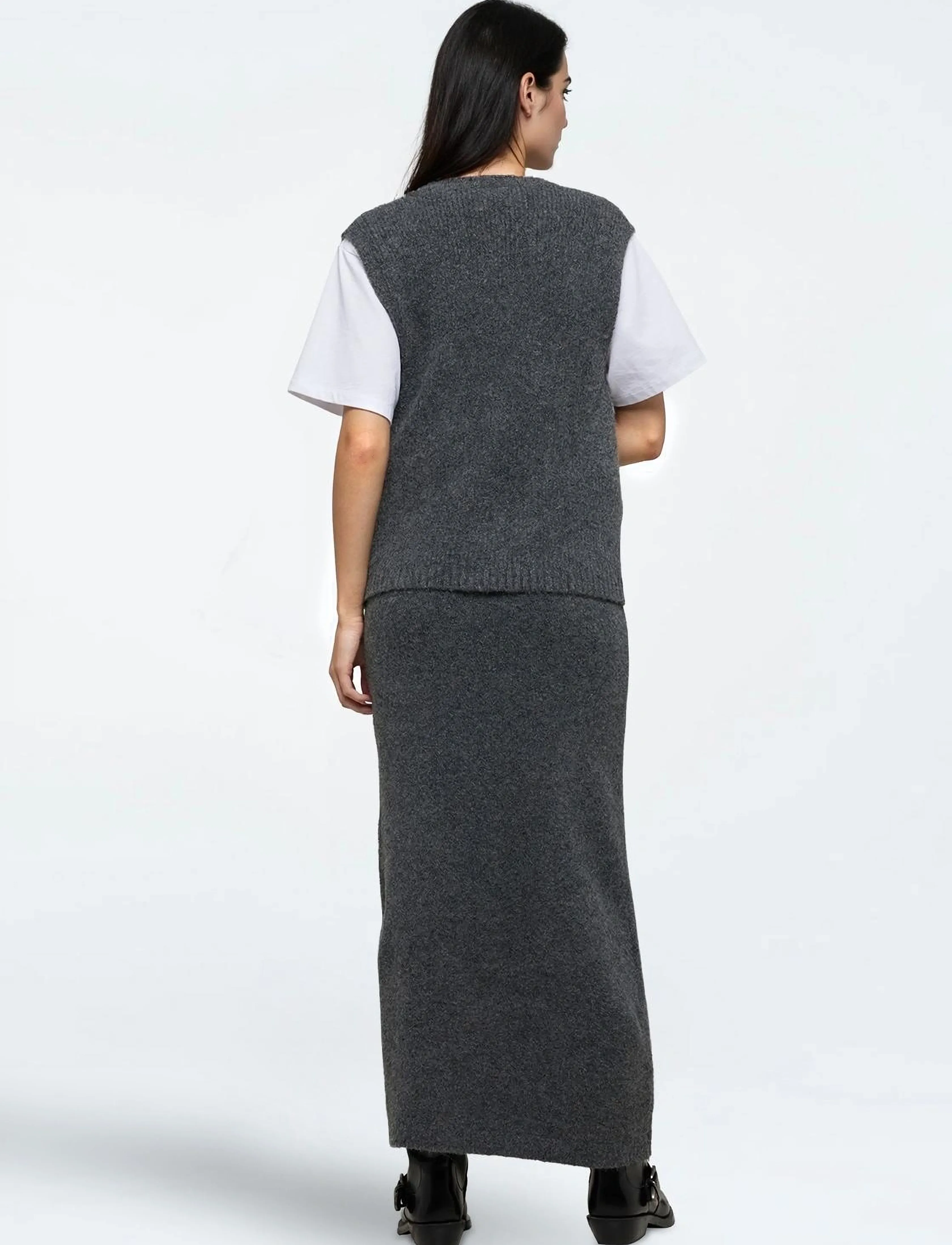 Moves - Bibi skirt 2579 - adīti svārki - 0201 castlerock - 3