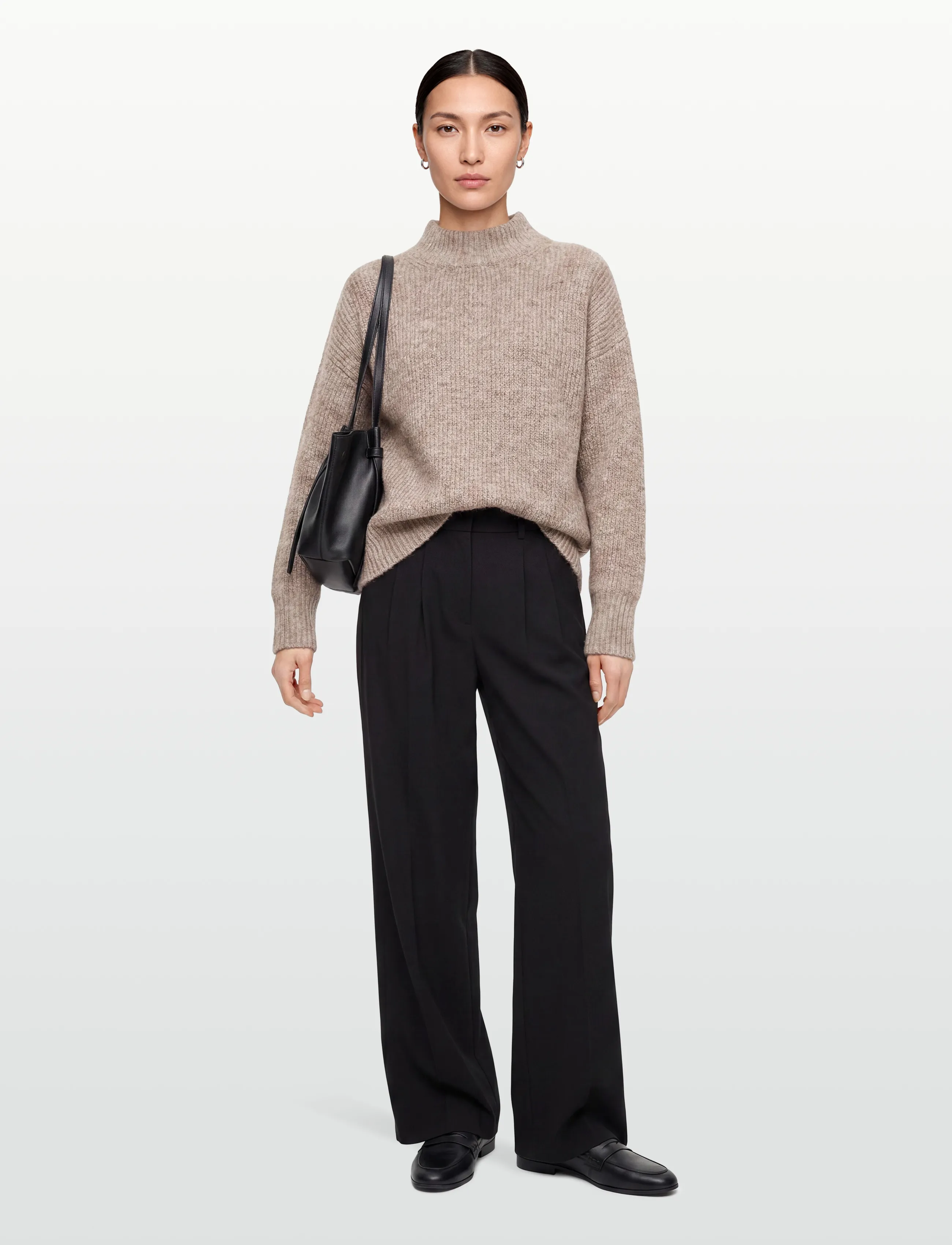 Moves - Bine jumper 4365 - rullekraver - 0909 fossil - 0