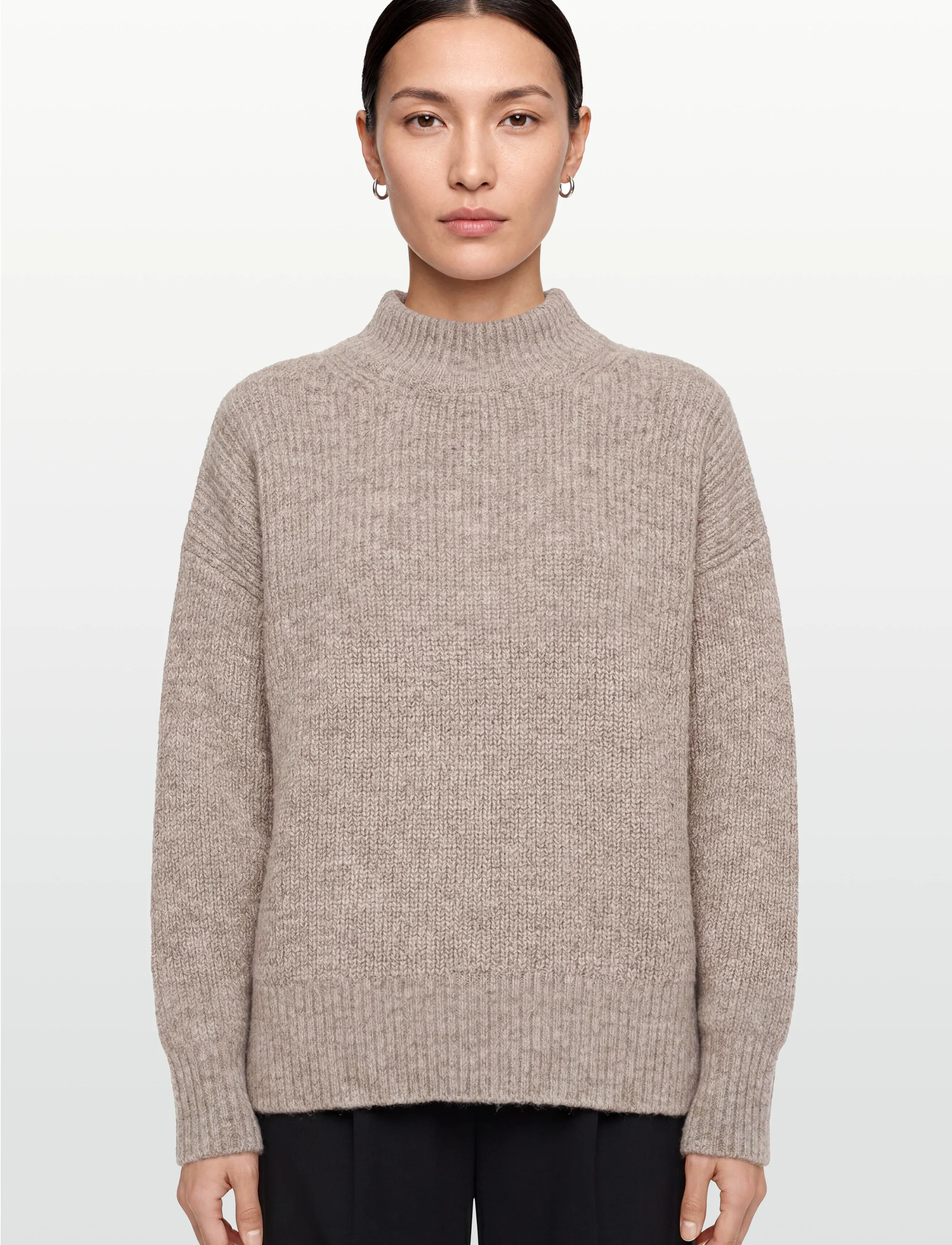Moves - Bine jumper 4365 - rullekraver - 0909 fossil - 3