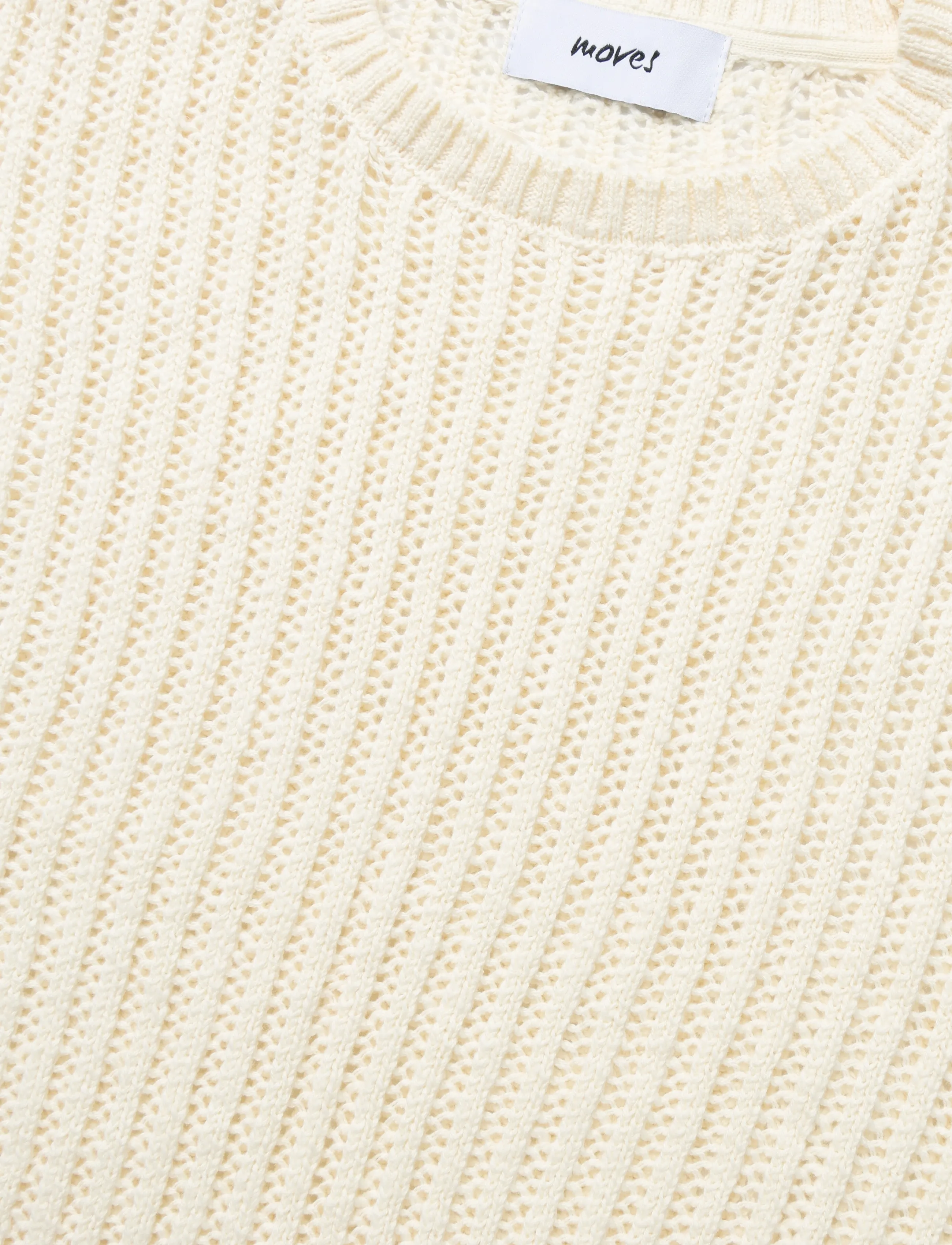 Moves - Fro ss knit 4378 - trøjer - 0105 antique white - 5