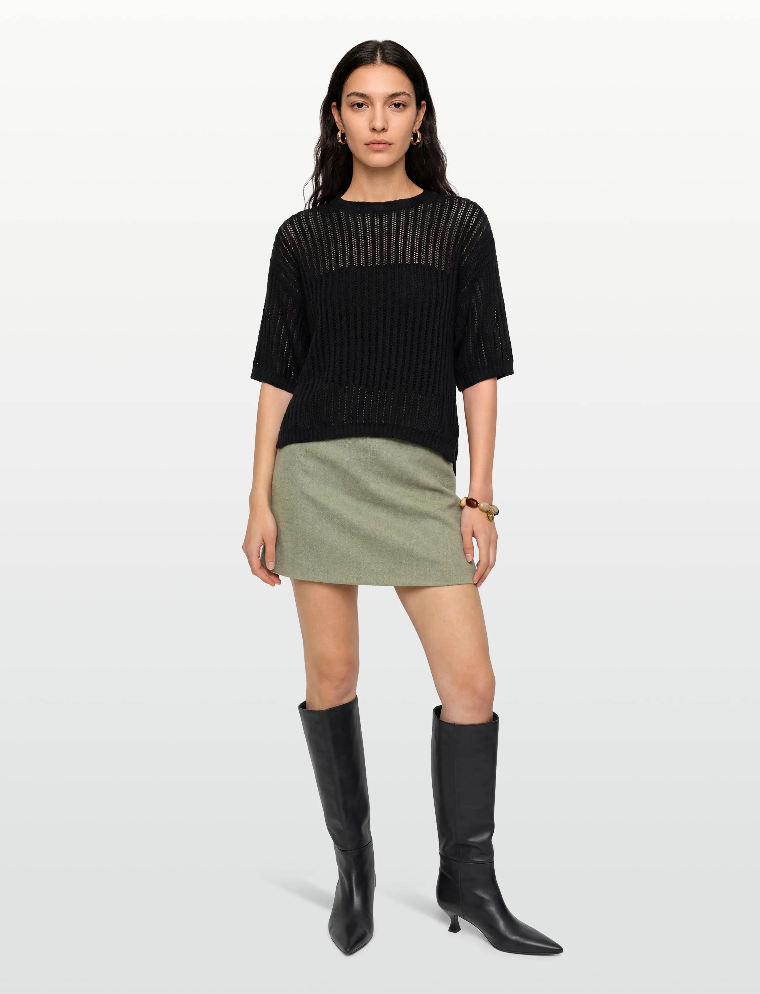 Moves - Fro ss knit 4378 - džemprid - 999 black - 0