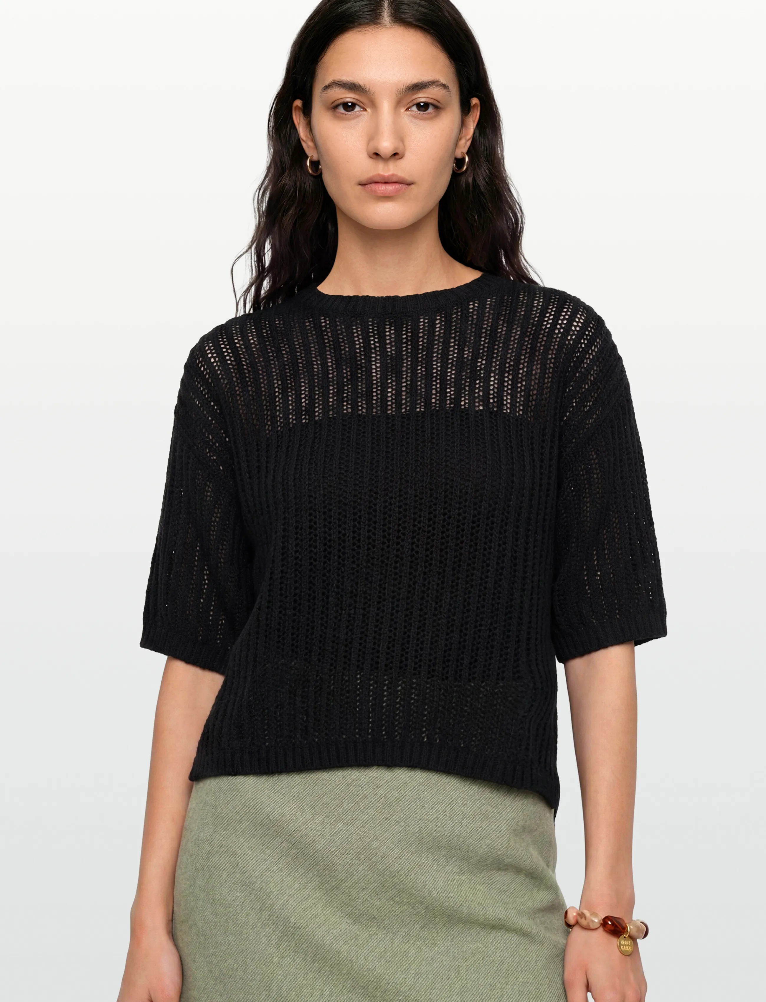 Moves - Fro ss knit 4378 - džemprid - 999 black - 3