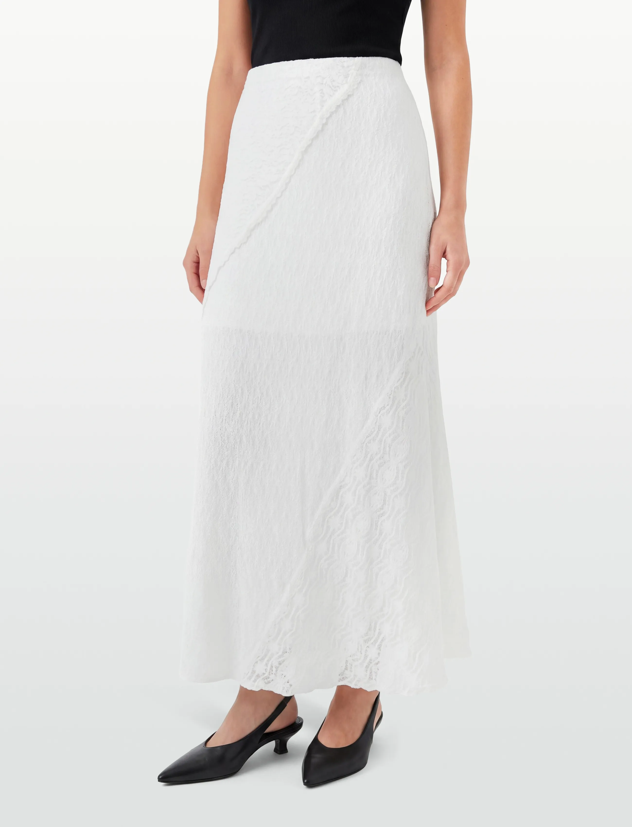 Moves - Lorelai Skirt 4625 - midi nederdele - 000 white - 3