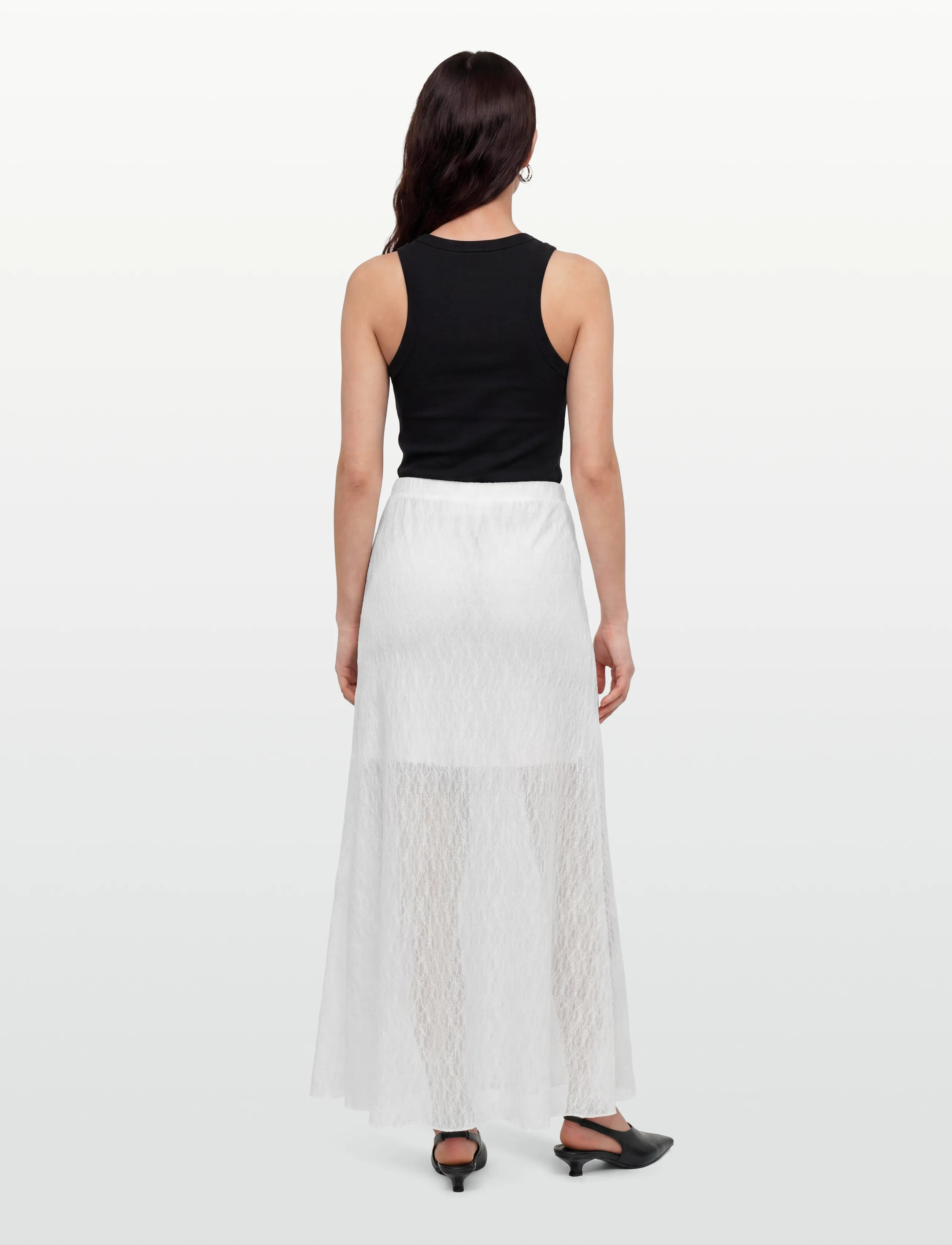 Moves - Lorelai Skirt 4625 - midi nederdele - 000 white - 4