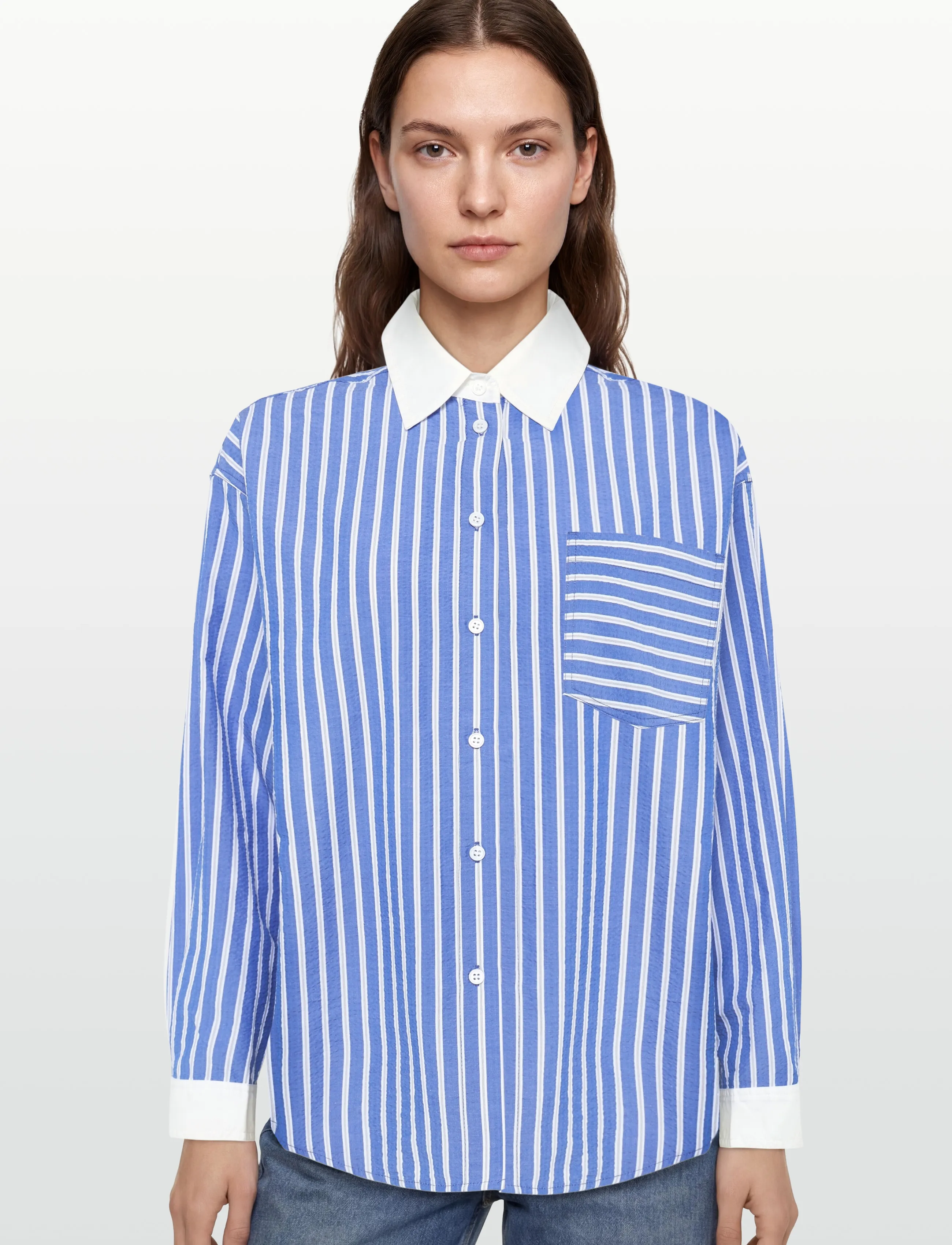 Moves - Rhonie shirt 4626 - långärmade skjortor - 4148 victoria blue - 3