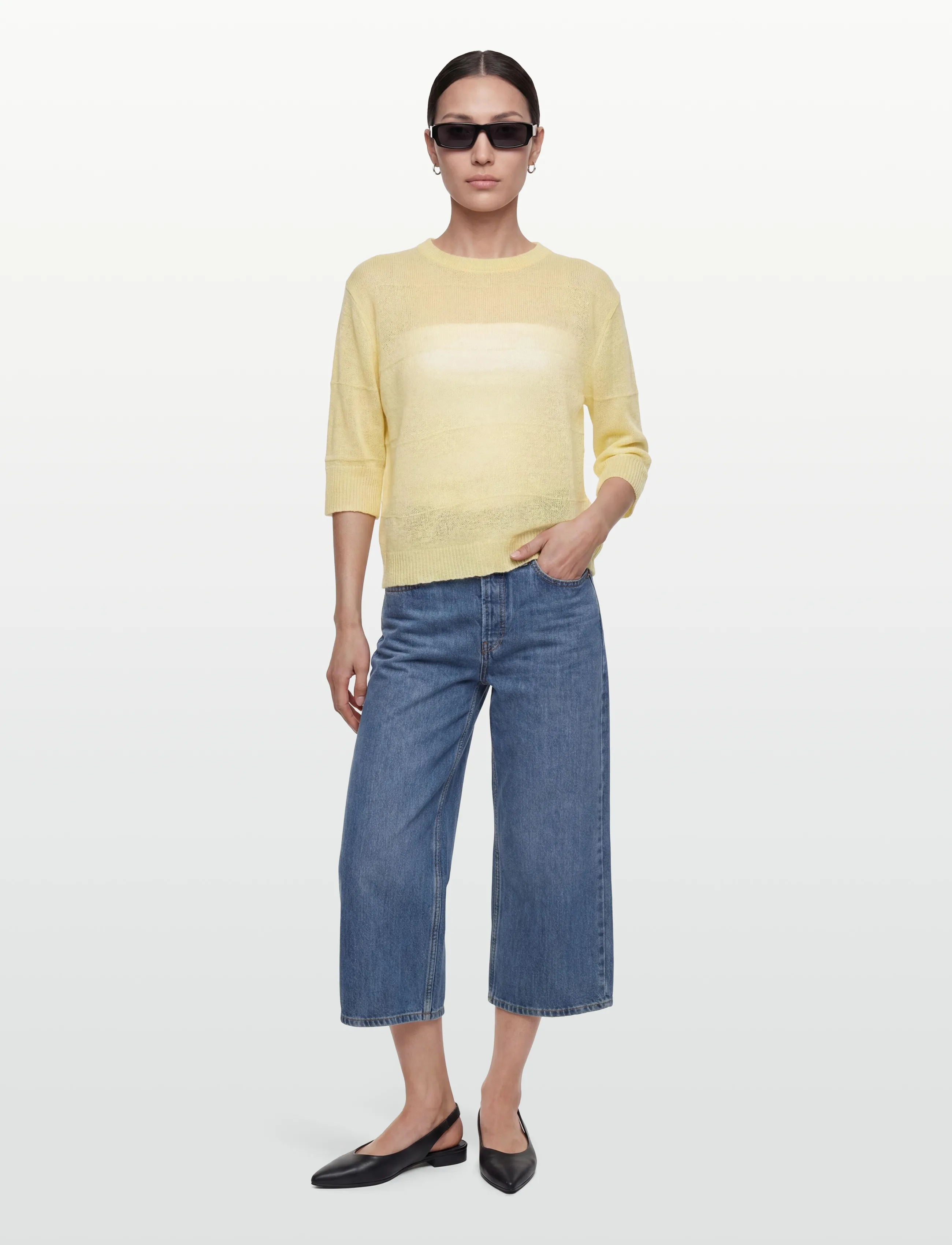 Moves - Penny SS knit 4634 - trøjer - 0618 wax yellow - 0