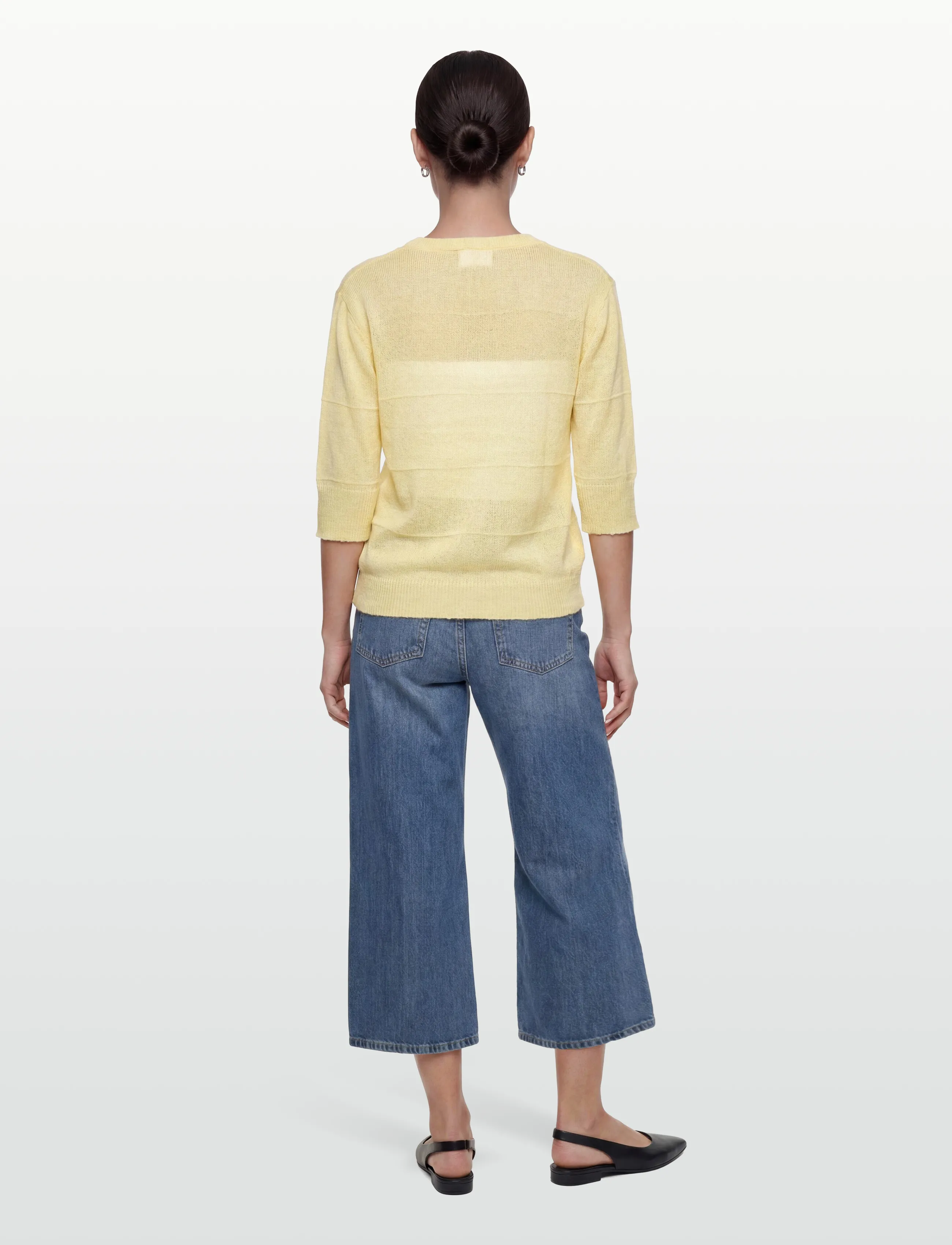 Moves - Penny SS knit 4634 - trøjer - 0618 wax yellow - 4