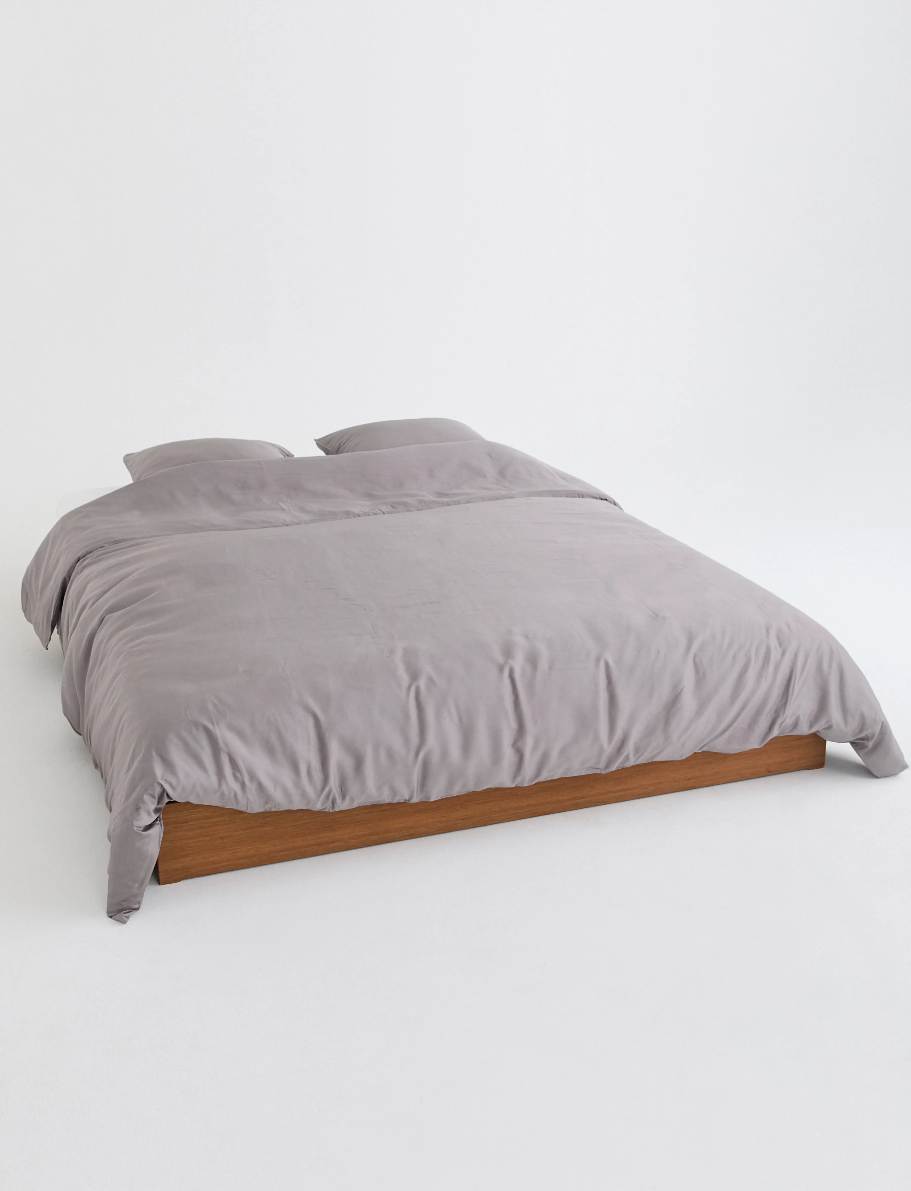 Movesgood - Bamboo Bedding Set Moss Green 150x210 (Pillow 50x60) - dark grey - 2