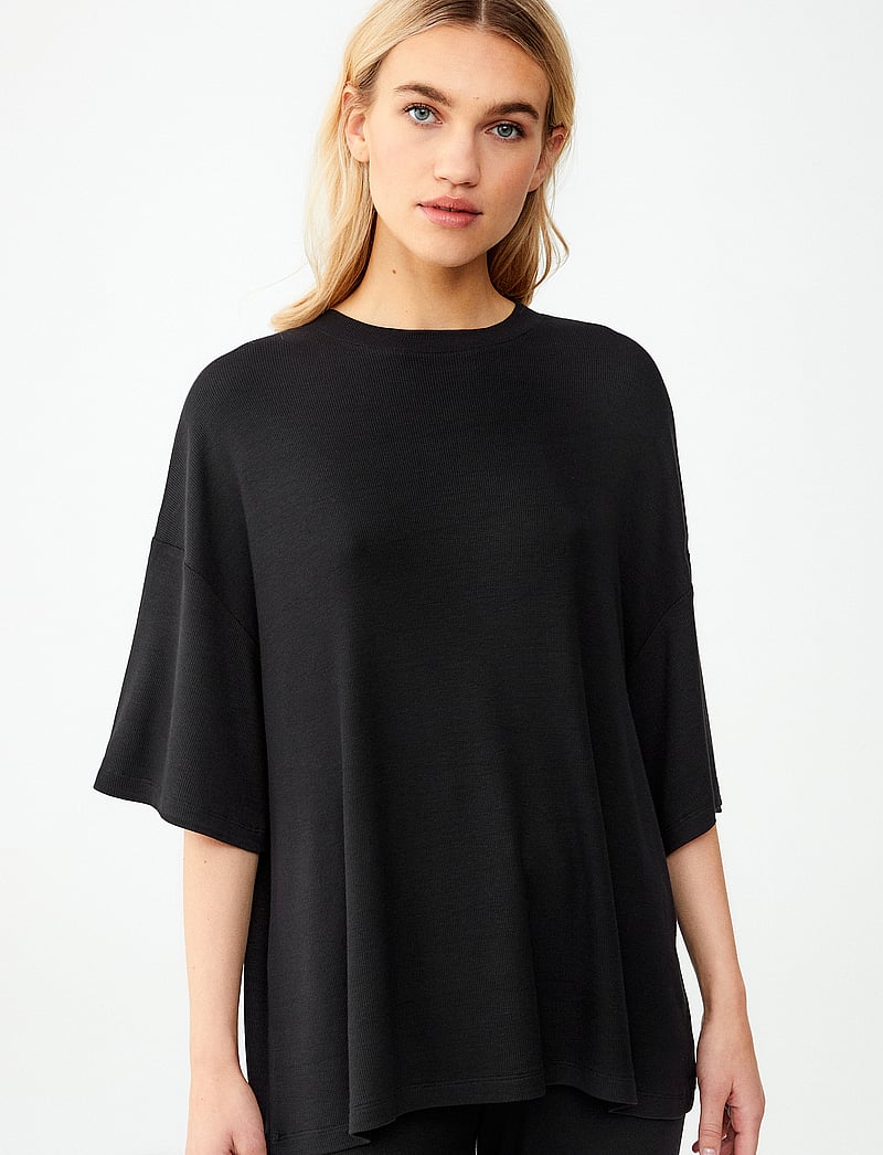 Movesgood - Julia Top Night Sky - nattøj & hyggetøj - black - 0