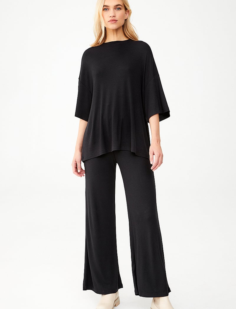 Movesgood - Julia Top Night Sky - nattøj & hyggetøj - black - 4