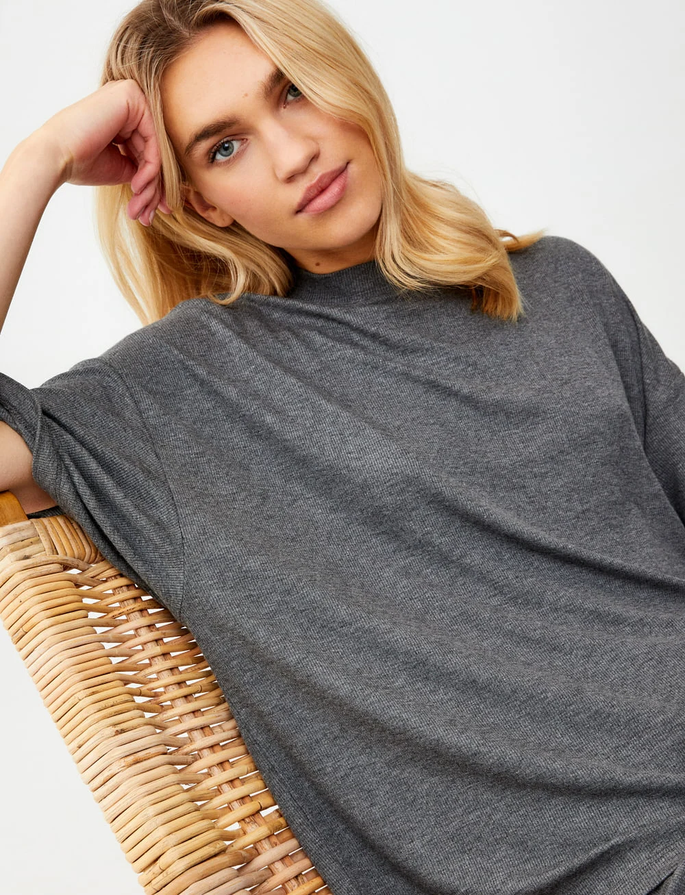 Movesgood - Julia Top Night Sky - sov- & loungeplagg - grey - 0