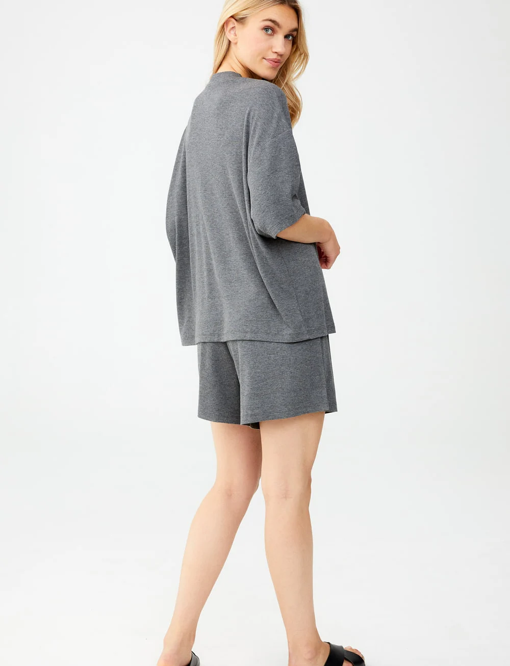 Movesgood - Julia Top Night Sky - sov- & loungeplagg - grey - 4