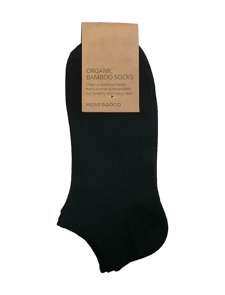 Movesgood - Ankel Bamboo 3-Pack Onsize Black - ankelstrømper - black - 0