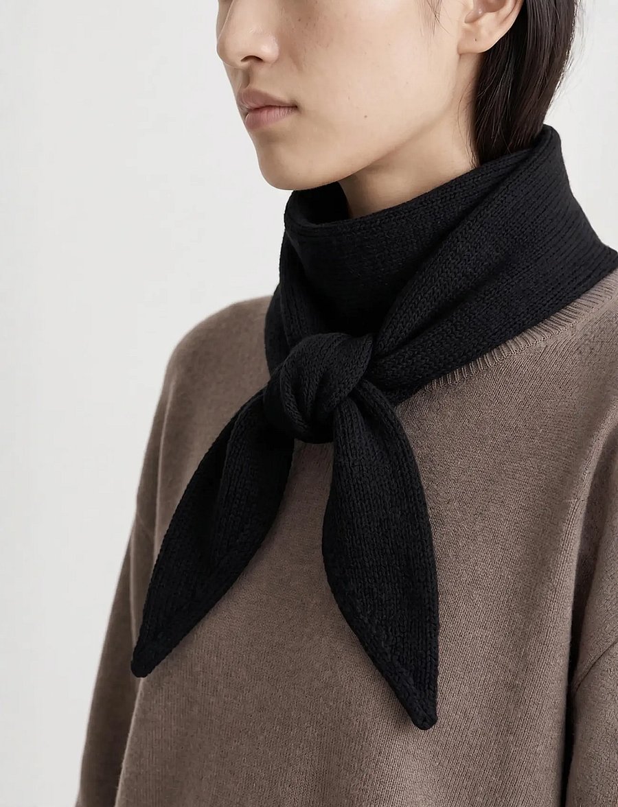 Movesgood - Triangle scarves Black - alltags-style - black - 0