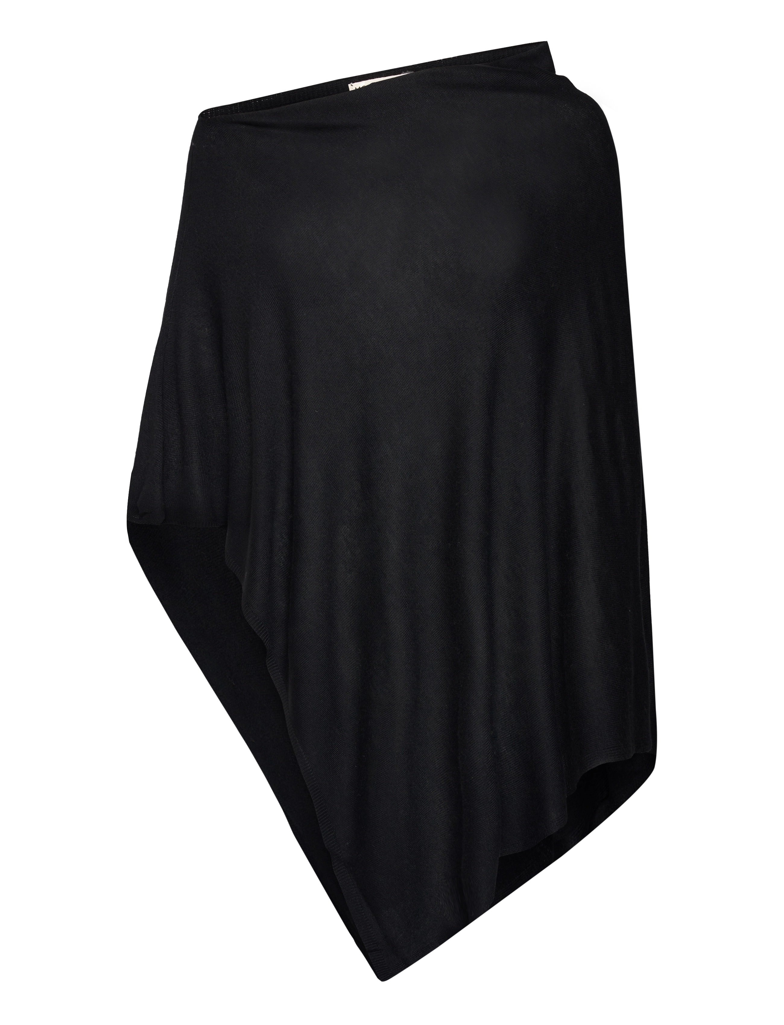 MOVESGOOD Petrina Poncho Schwarz - One Size - Damen