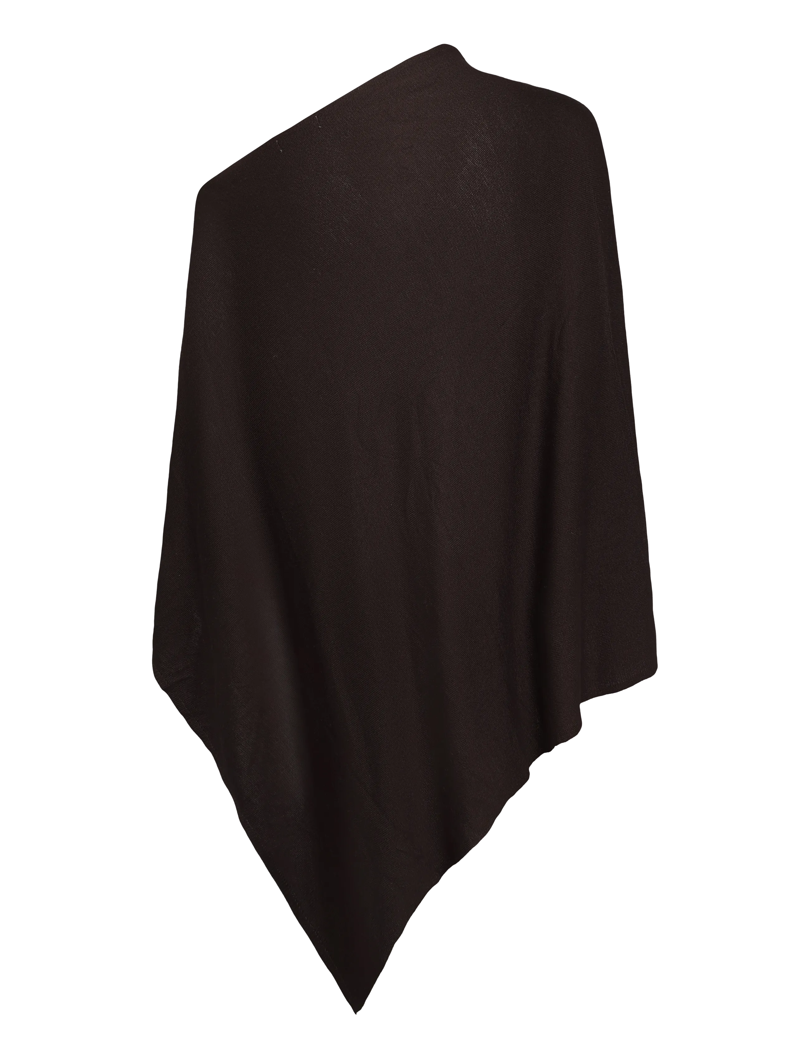 Movesgood - Petrina Poncho - onesize - Dark Brown - kašmiir - dark brown - 1