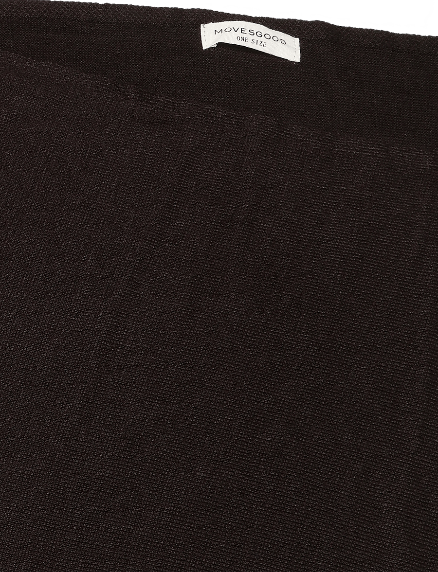 Movesgood - Petrina Poncho - onesize - Dark Brown - kašmiir - dark brown - 3