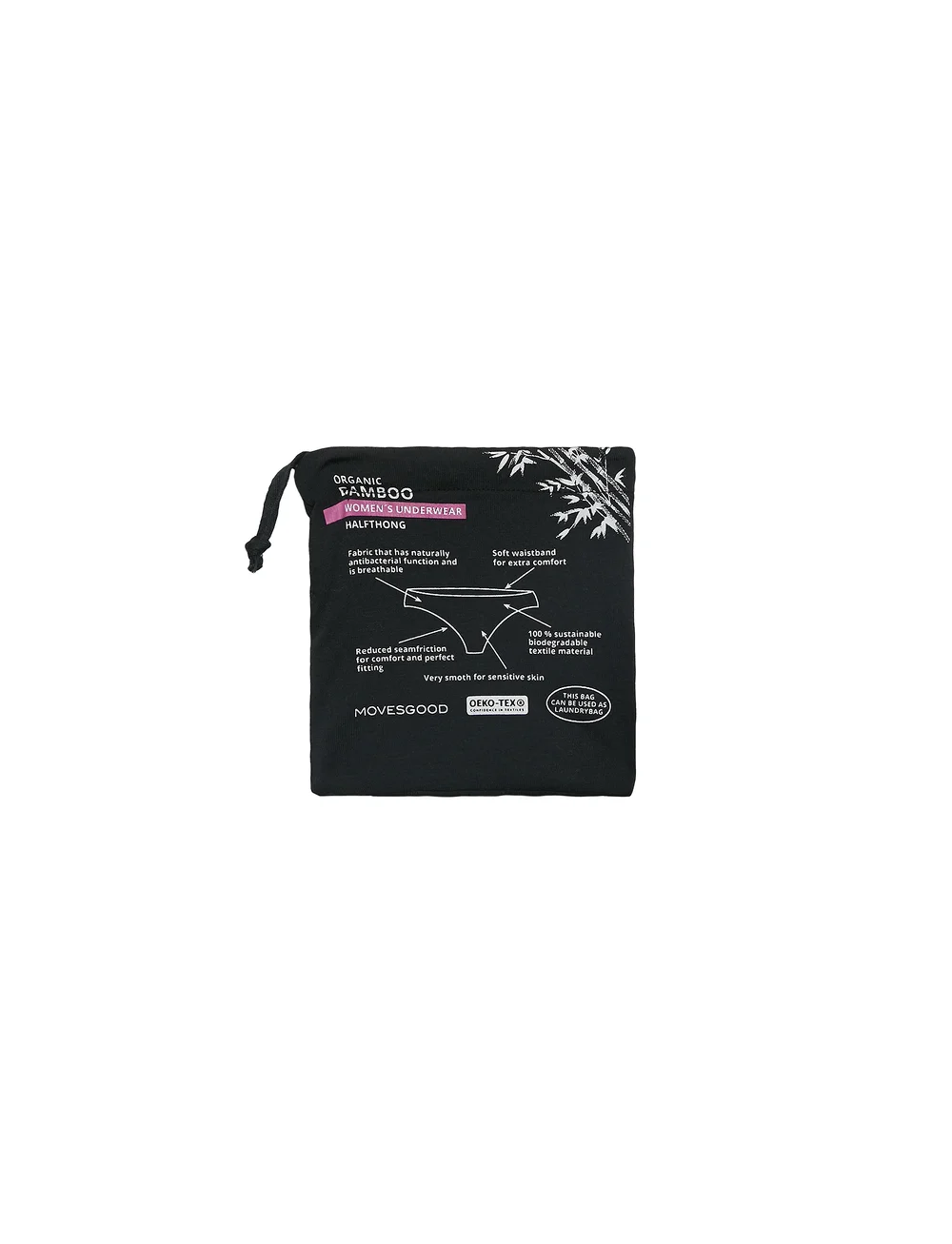 Movesgood - Bamboo UW Thong - stringit - black - 4