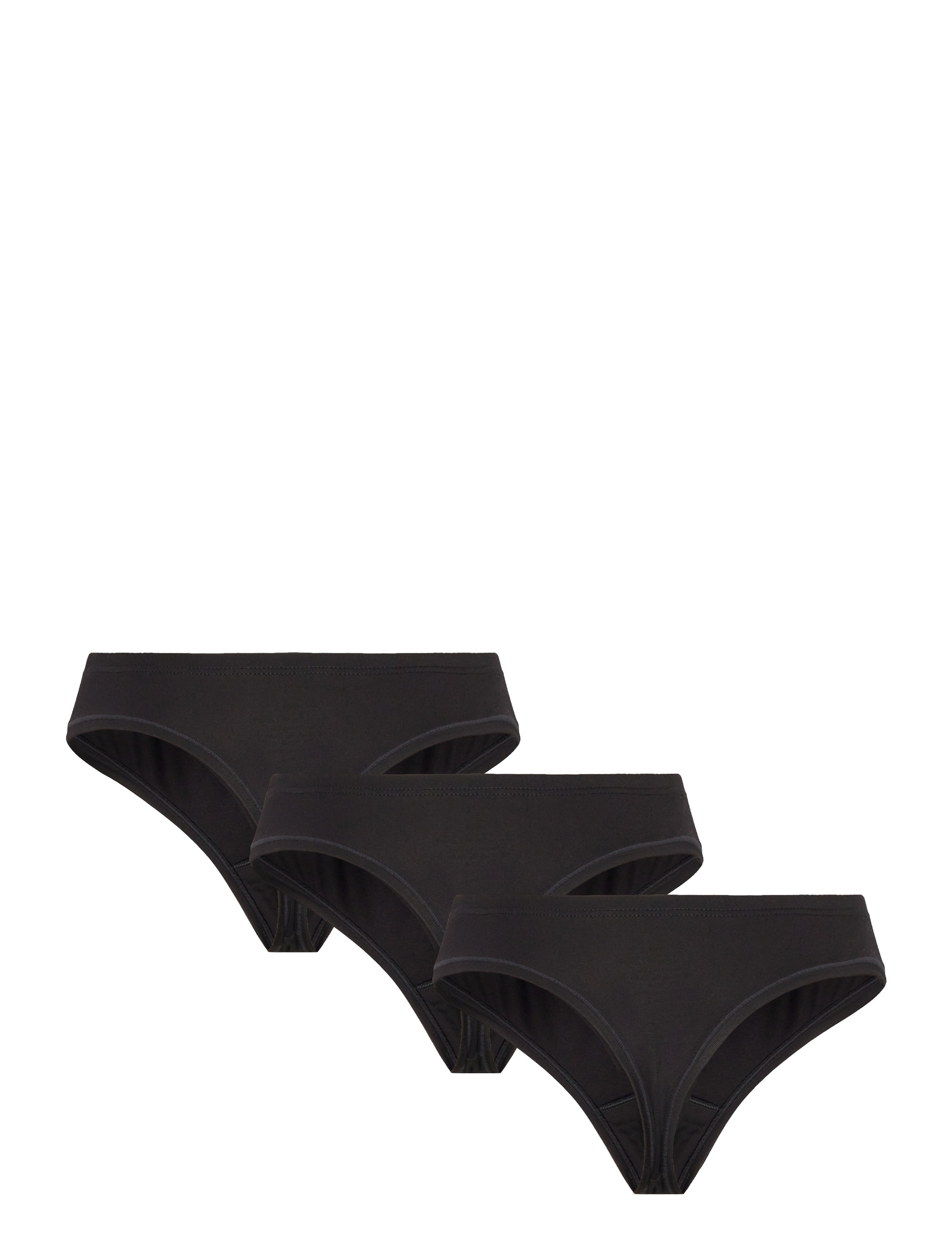 Movesgood - Bamboo UW Thong - kvinner - black - 2