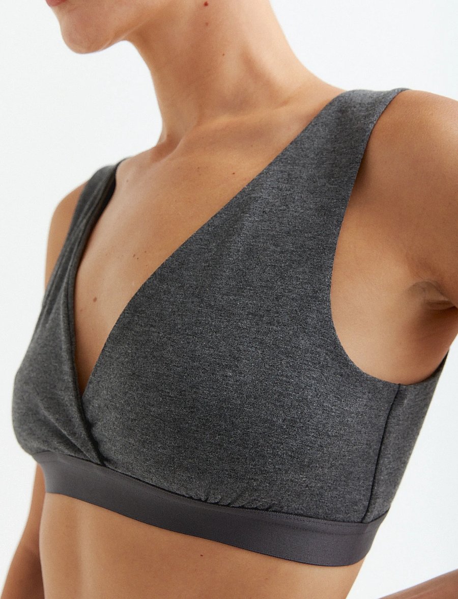 Movesgood - Bamboo Soft Bra - bh'er uden bøjle - grey - 3