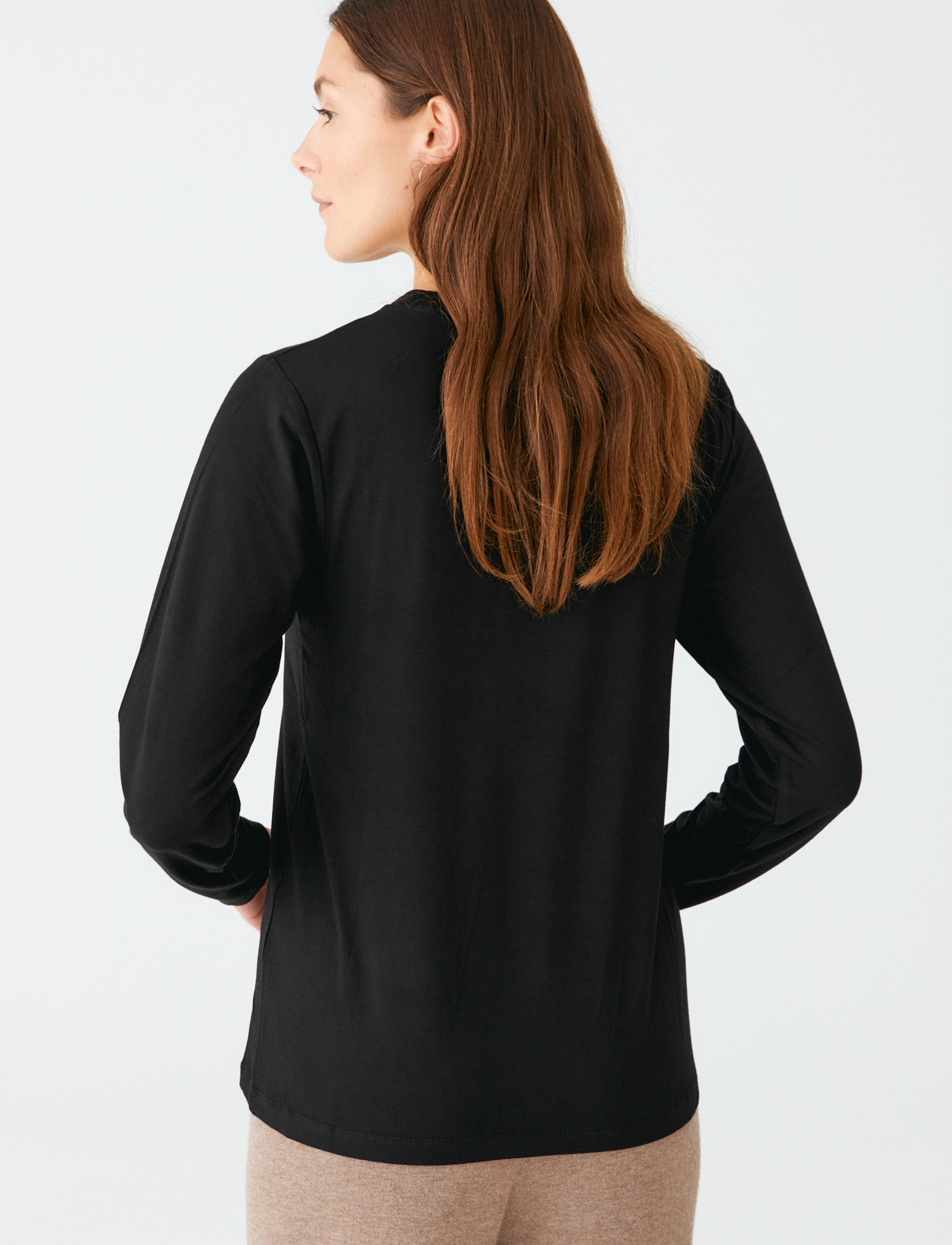 Movesgood - Cindy Top - pitkähihaiset t-paidat - black - 3