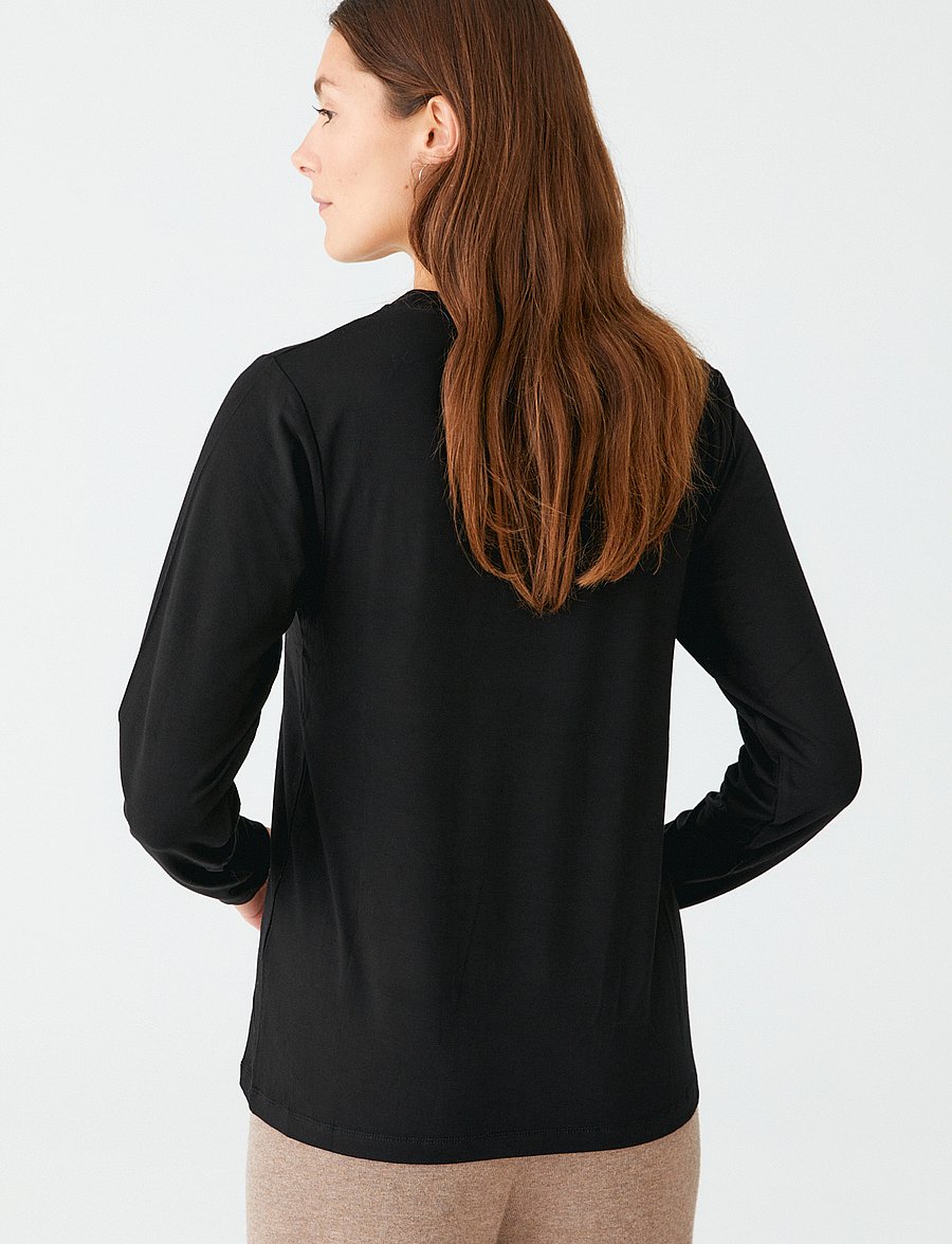 Movesgood - Cindy Top - pikkade varrukatega alussärgid - black - 3