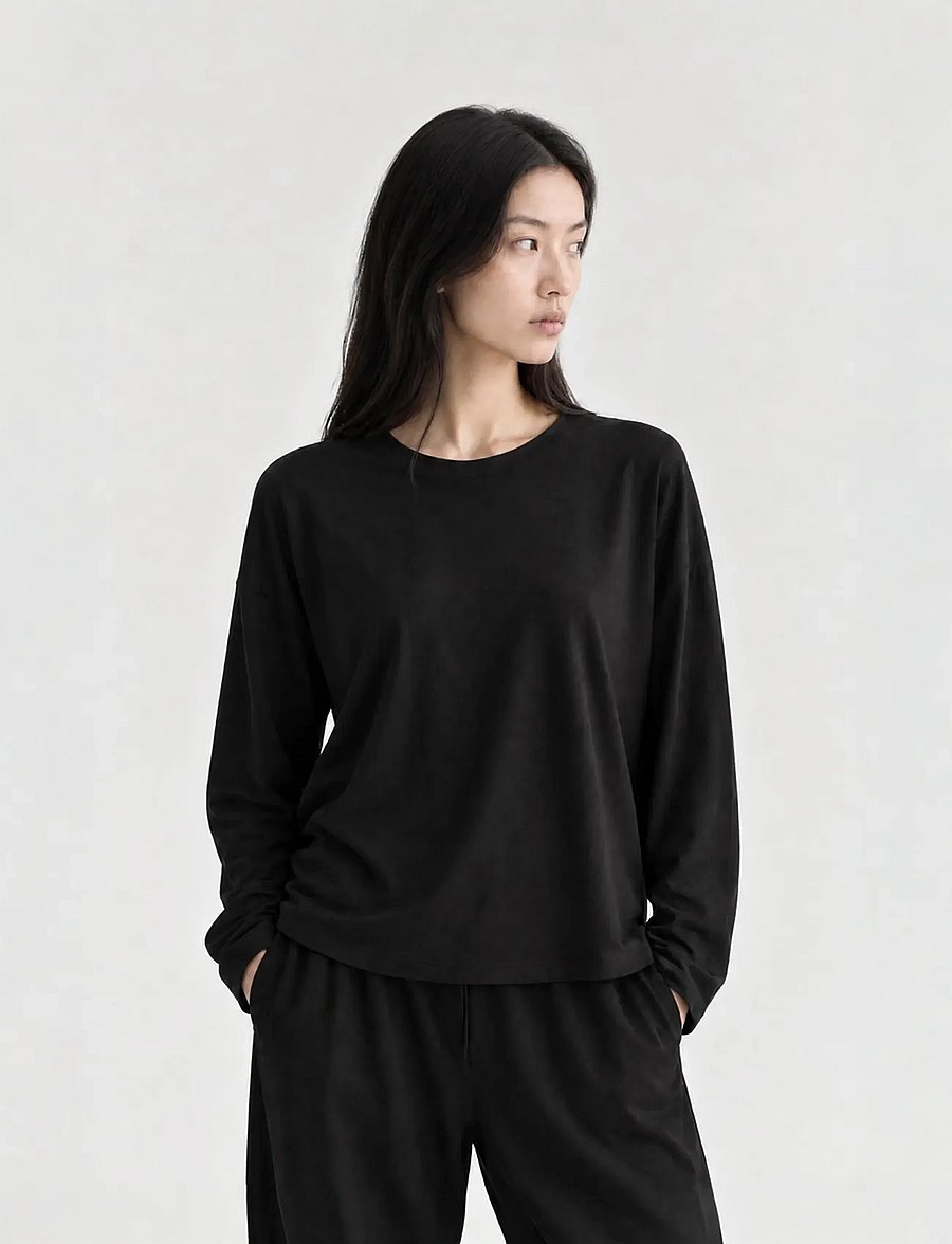 Movesgood - Roan Top Black L/XL - oberteile - black - 0