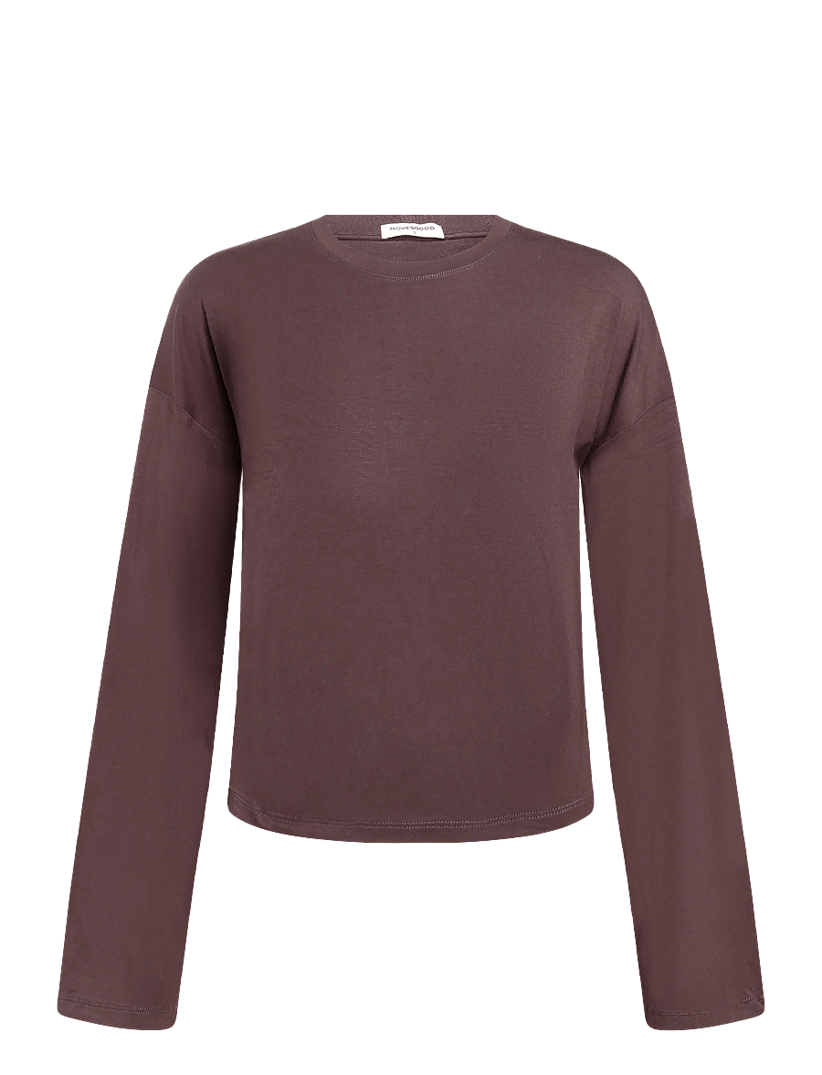 Movesgood - Roan Top Black L/XL - oberteile - dark plum - 0